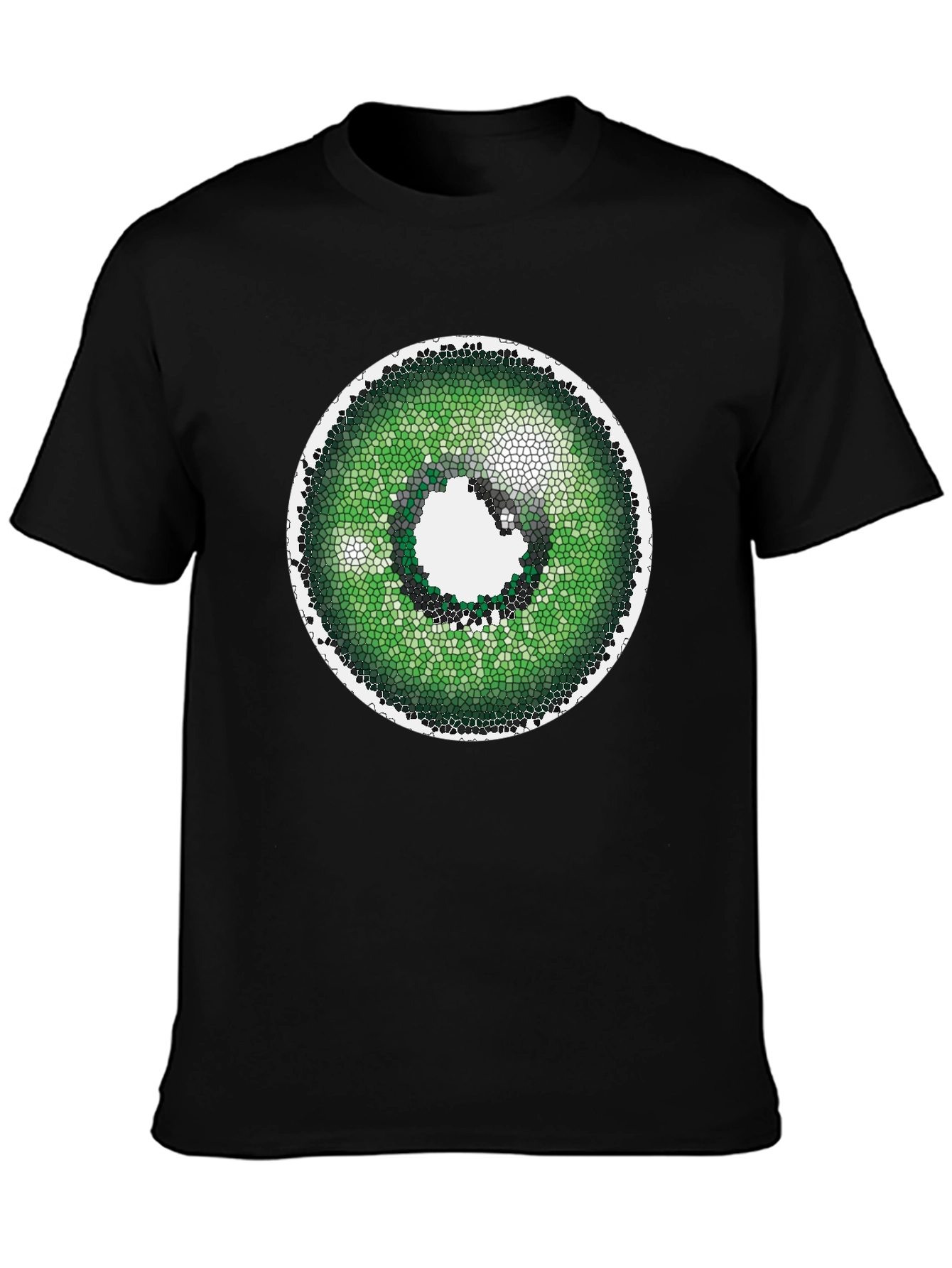 Green Eye T-Shirt - Unique Mosaic Design