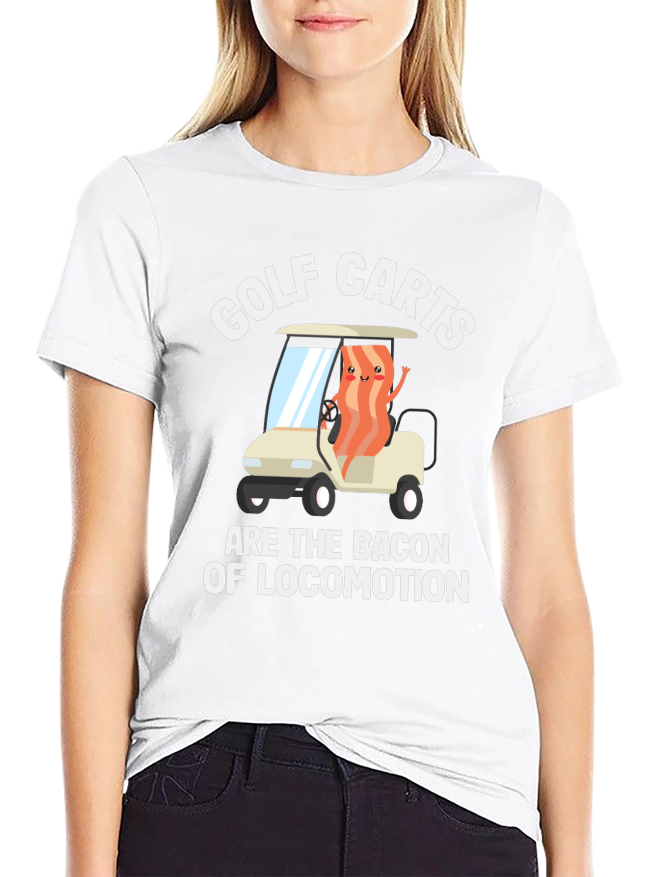 Golf Carts Bacon of Locomotion Funny T-Shirt