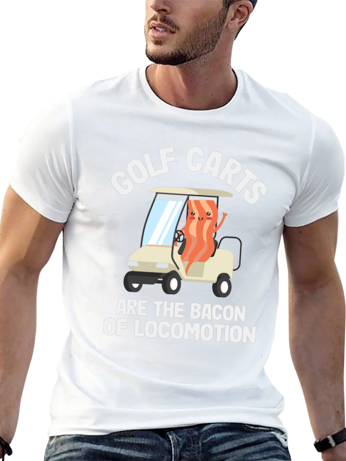 Golf Carts Bacon of Locomotion Funny T-Shirt