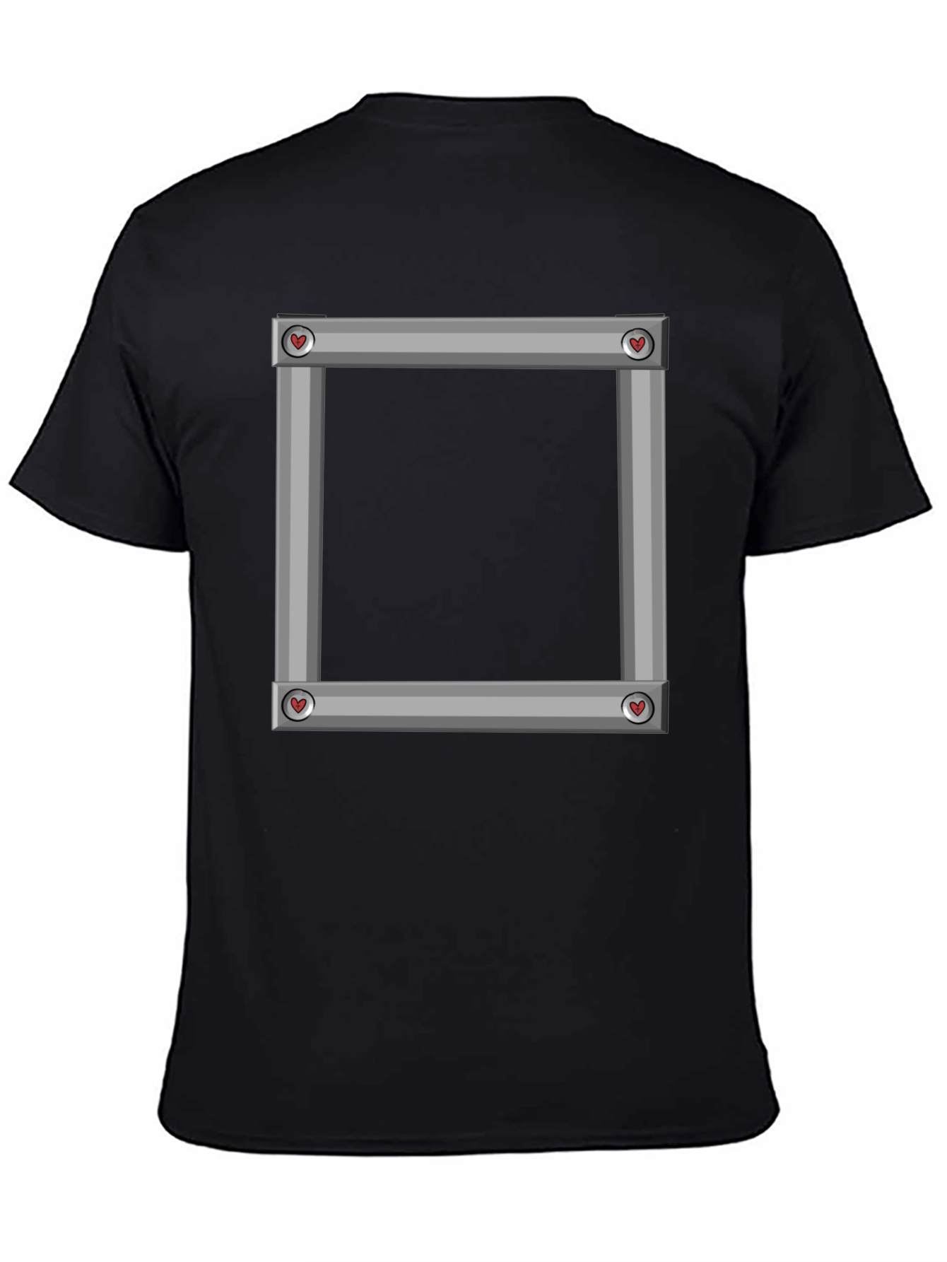 Square Frame Graphic Black T-Shirt