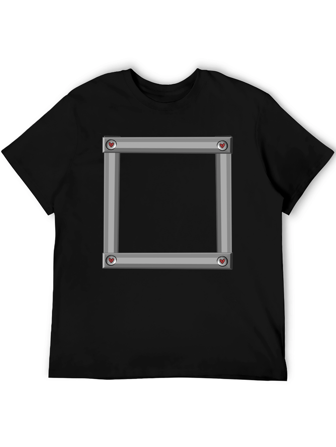 Square Frame Graphic Black T-Shirt