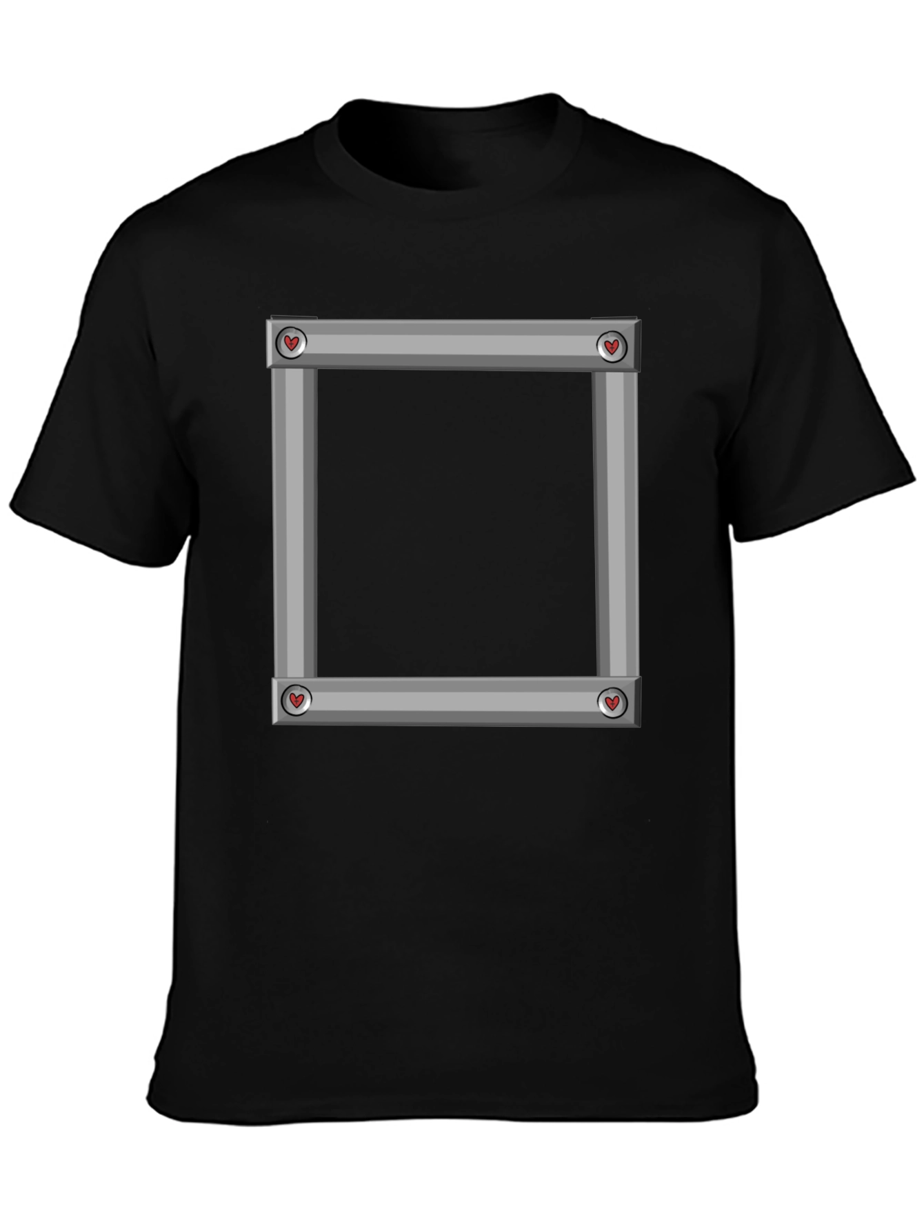 Square Frame Graphic Black T-Shirt