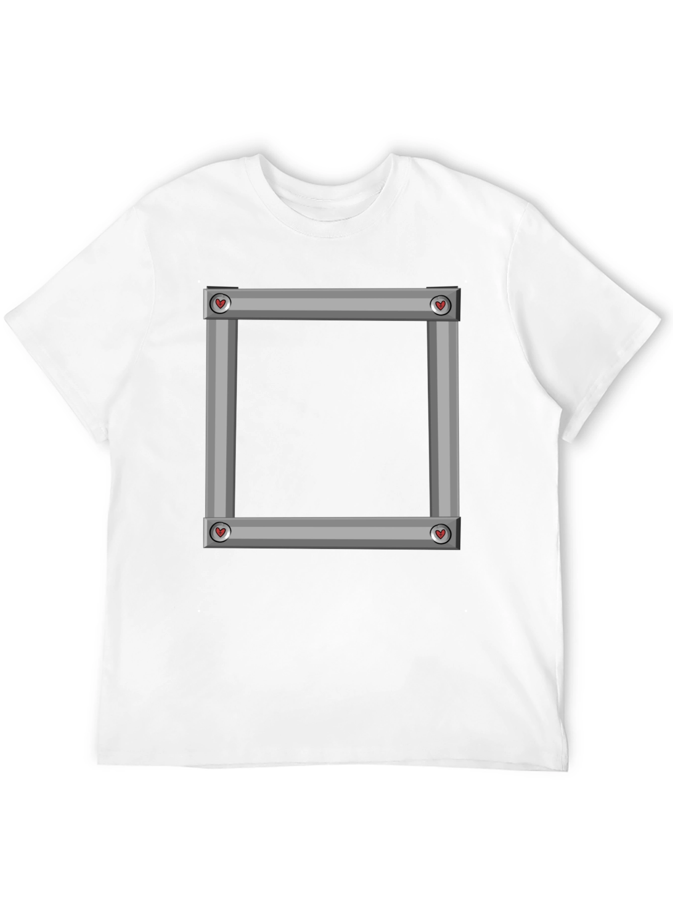 Square Frame Graphic Black T-Shirt