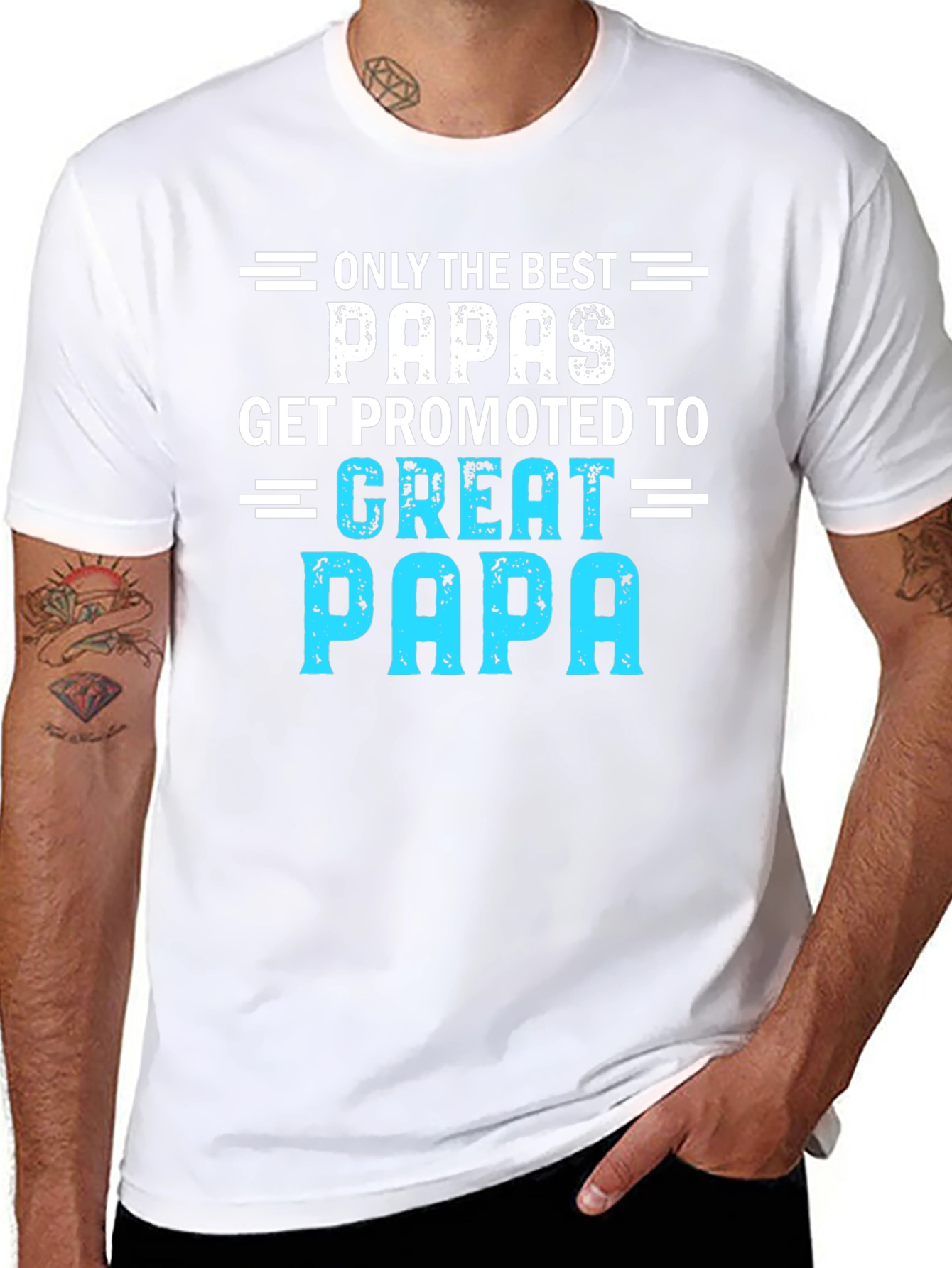 Best Papas Get Promoted Graphic Tee