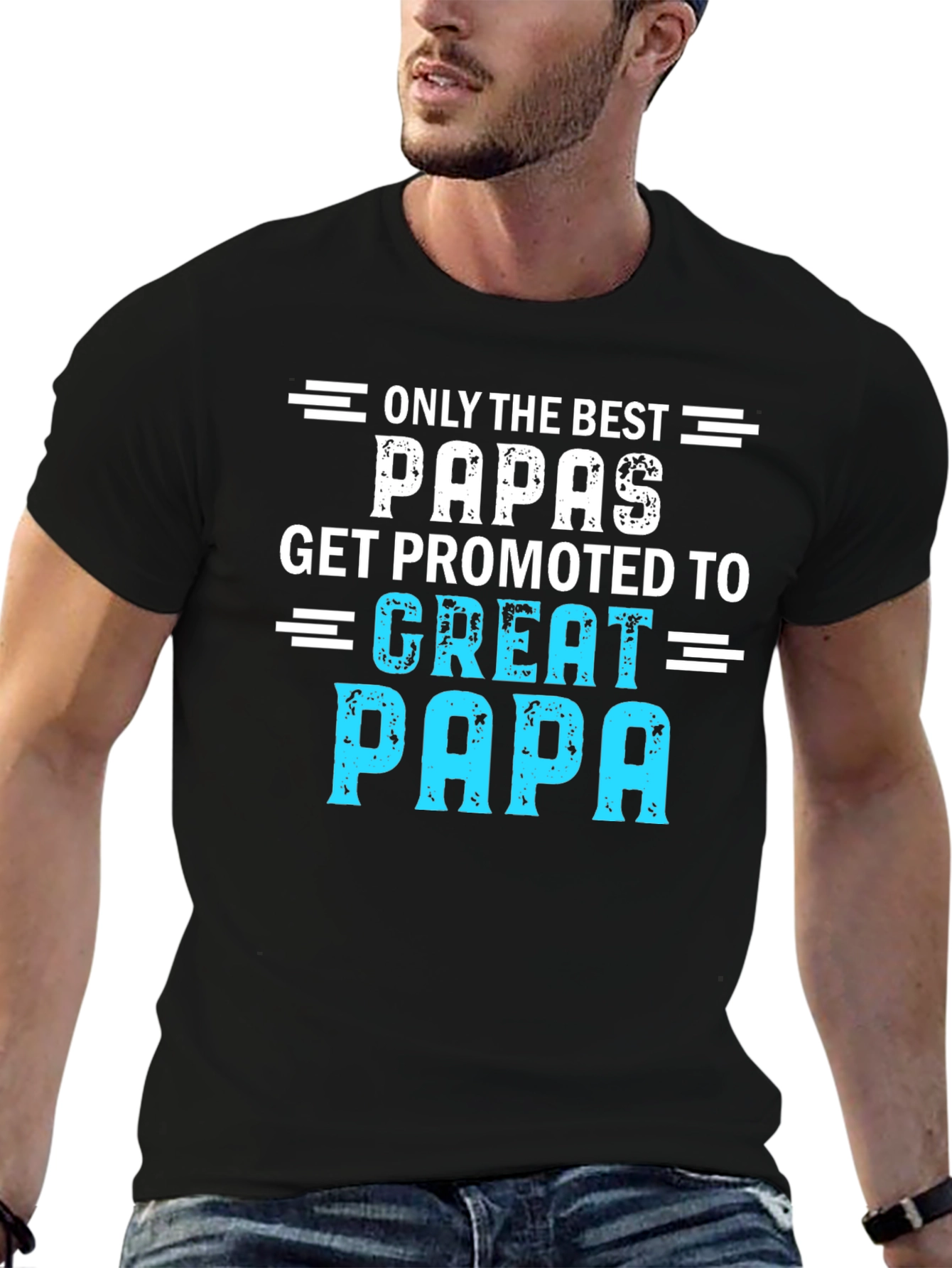 Best Papas Get Promoted Graphic Tee