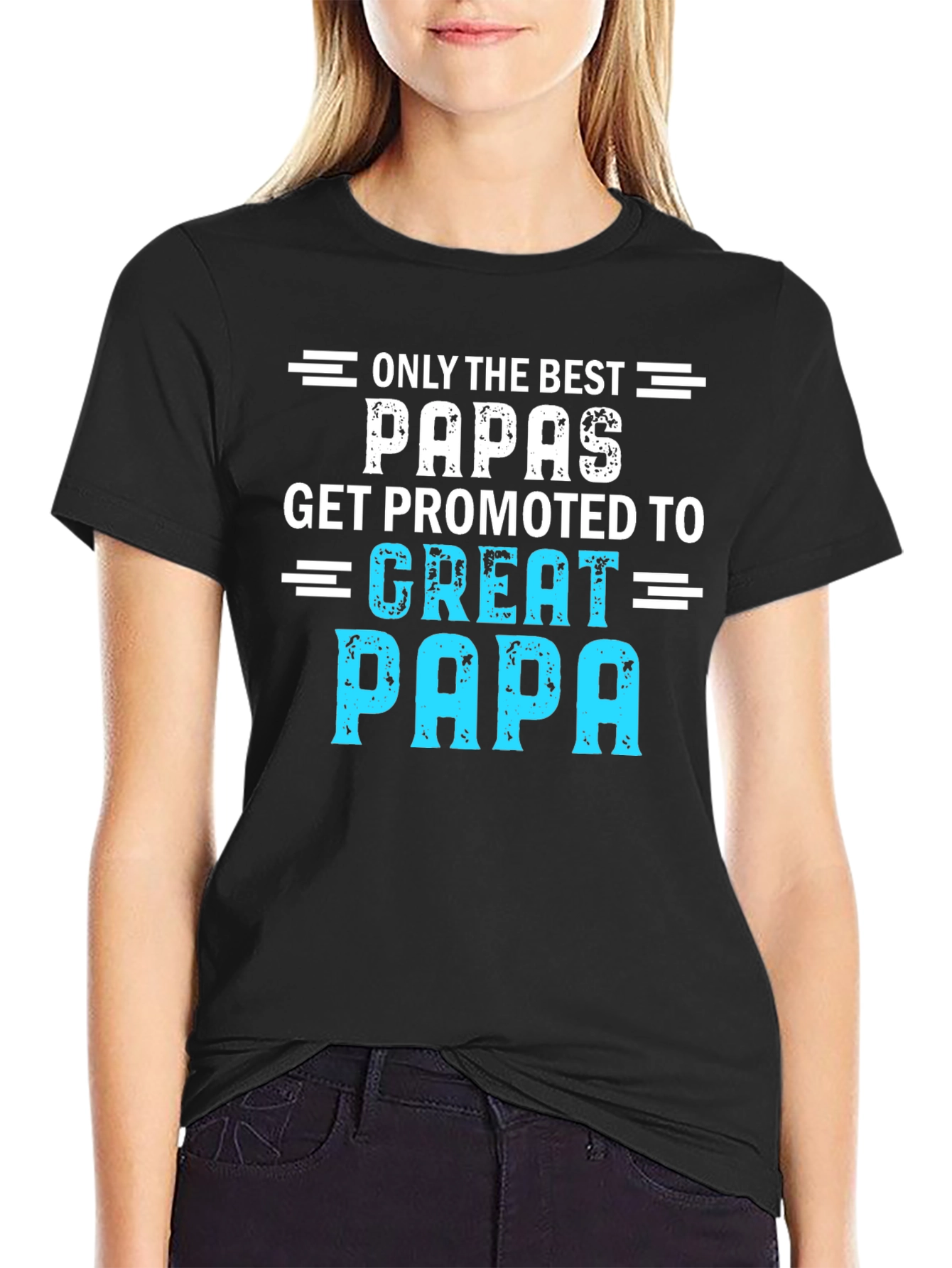 Best Papas Get Promoted Graphic Tee