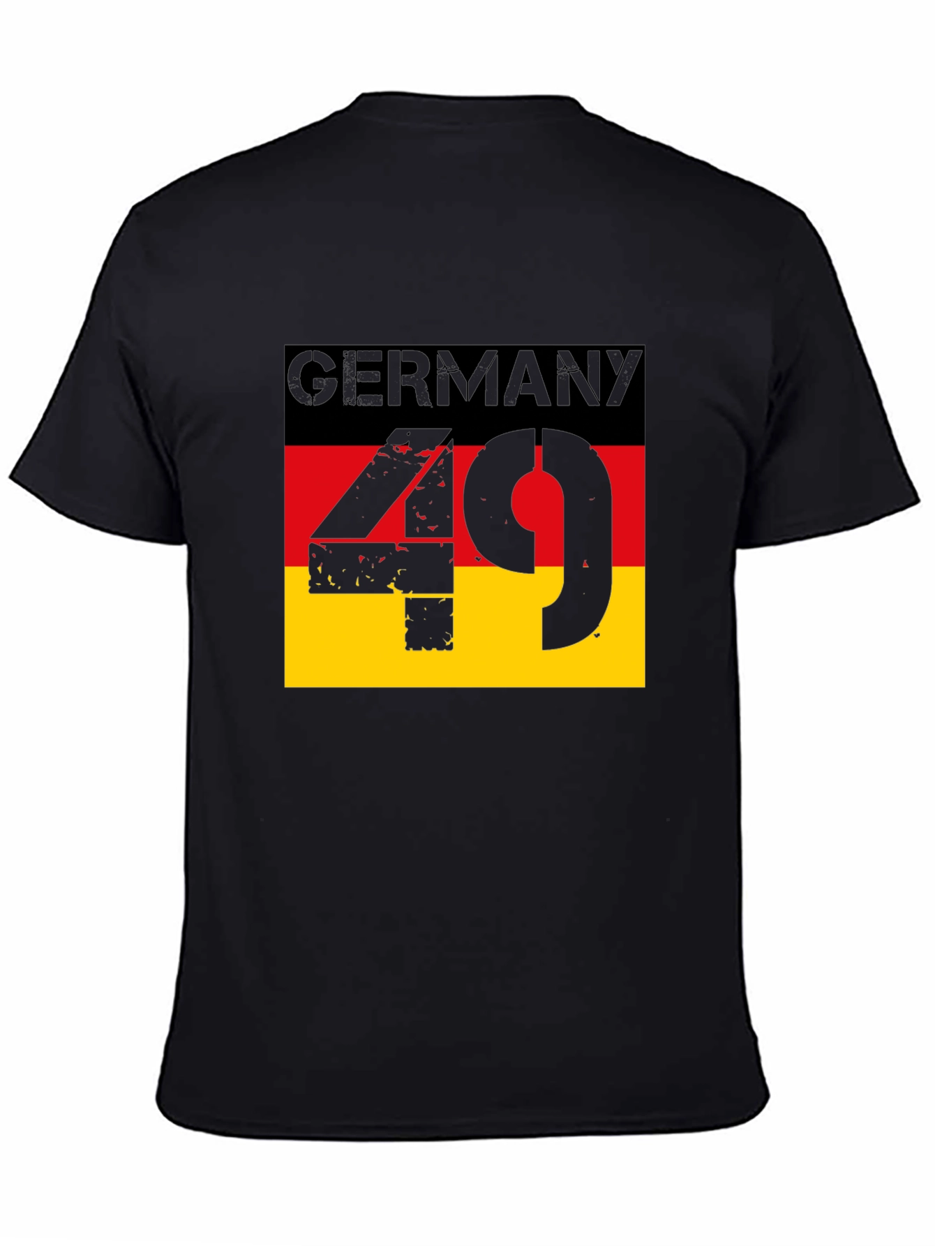 Germany Flag 49 T-Shirt - Black Graphic Tee