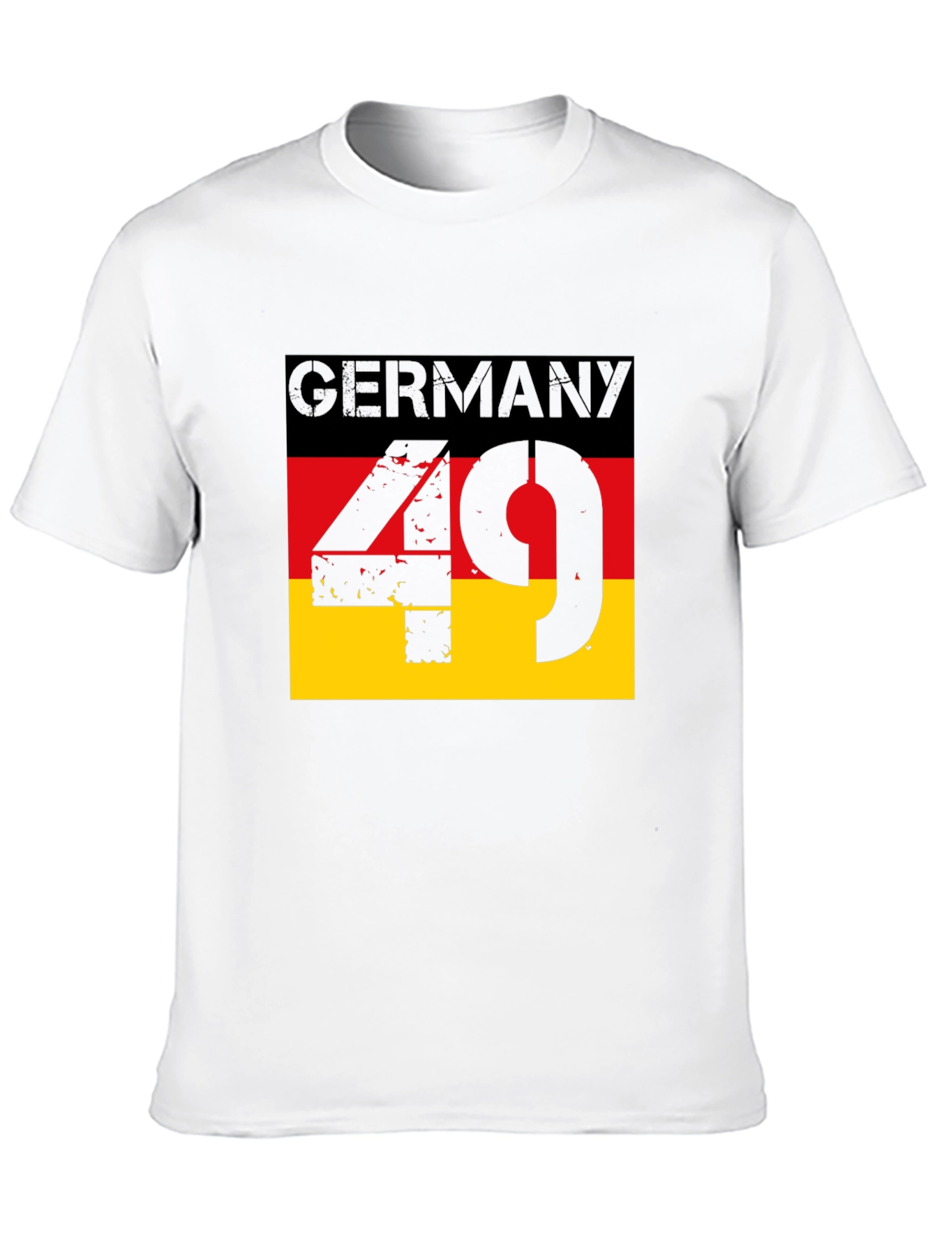 Germany Flag 49 T-Shirt - Black Graphic Tee