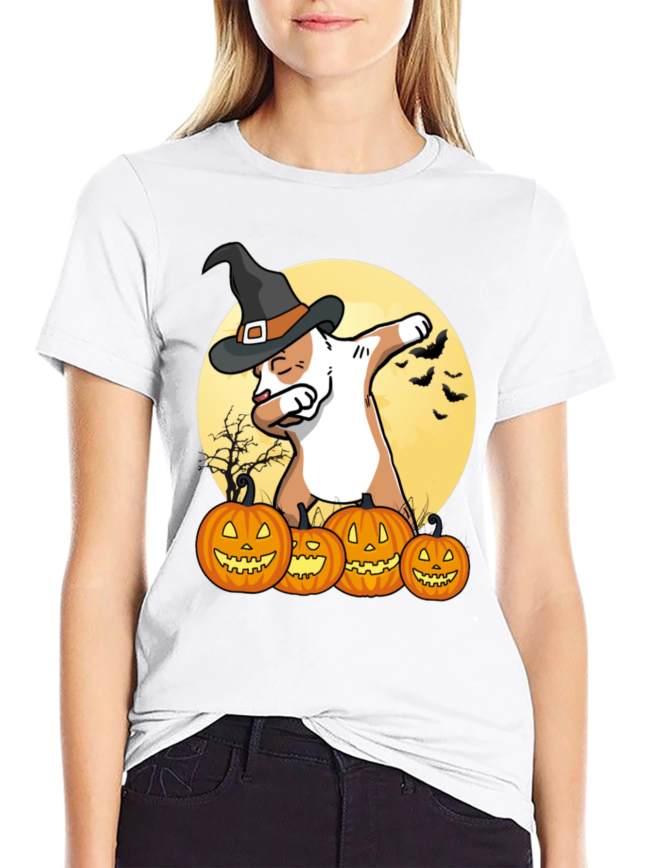 Halloween Cat Dab T-Shirt