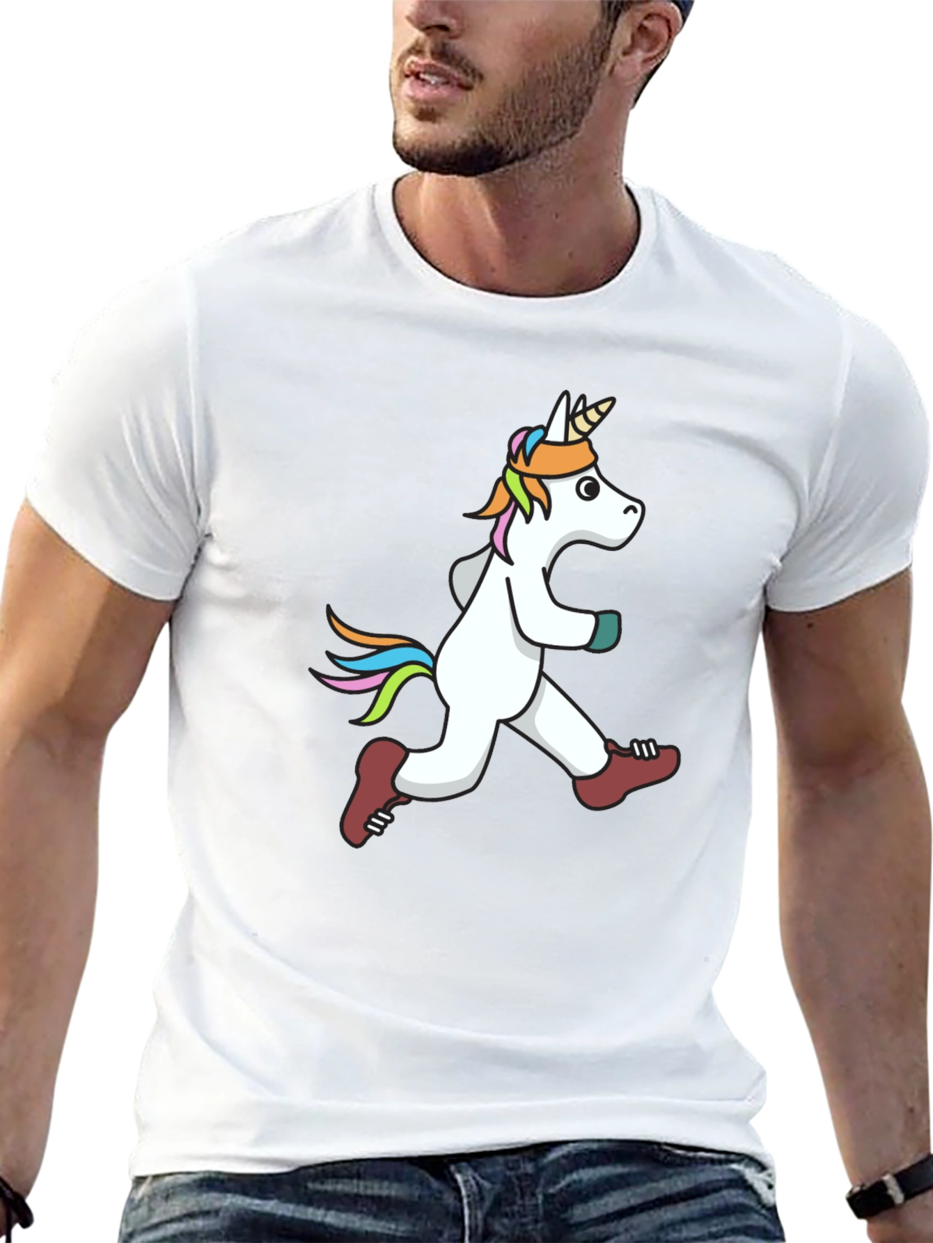 Running Unicorn Graphic Tee - Black
