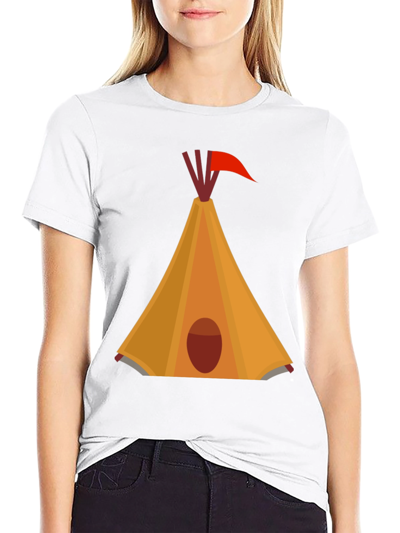 Teepee Graphic Black T-Shirt