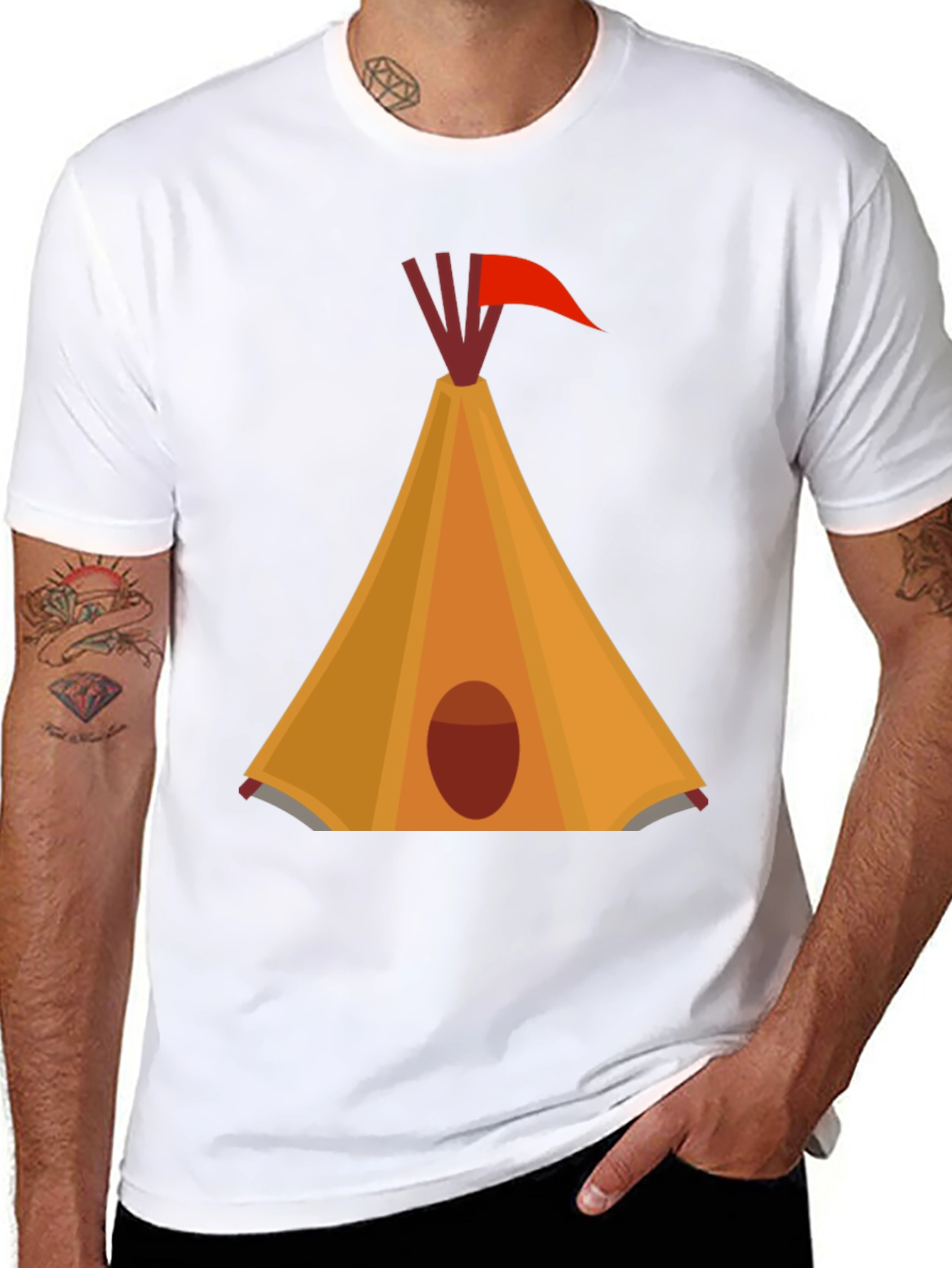 Teepee Graphic Black T-Shirt