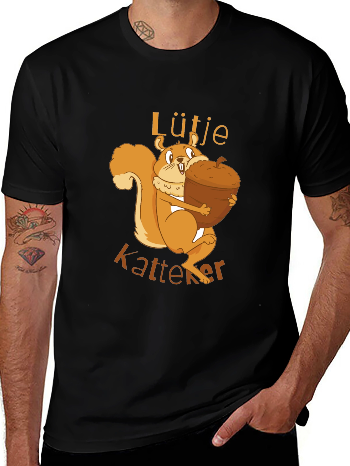 Cute Squirrel Acorn Graphic Tee