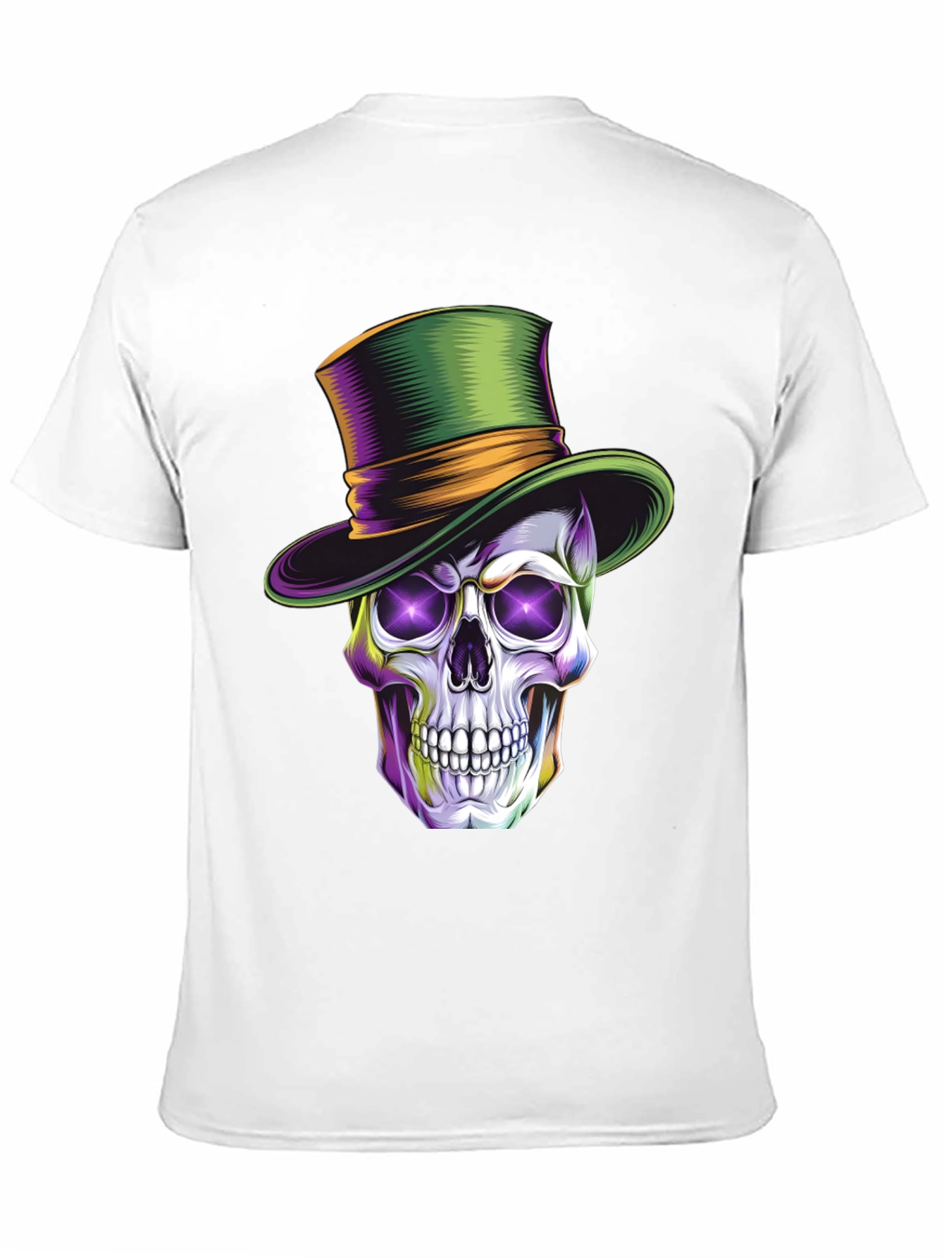 Skull with Top Hat Graphic T-Shirt