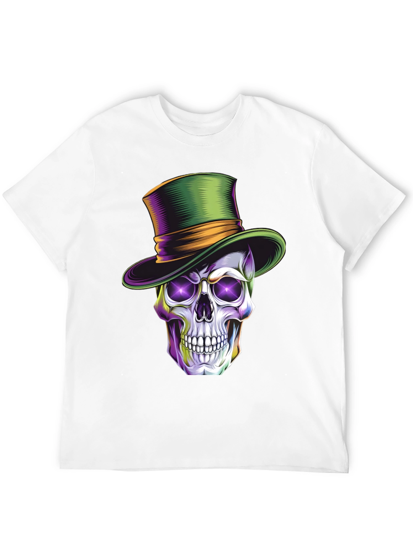 Skull with Top Hat Graphic T-Shirt