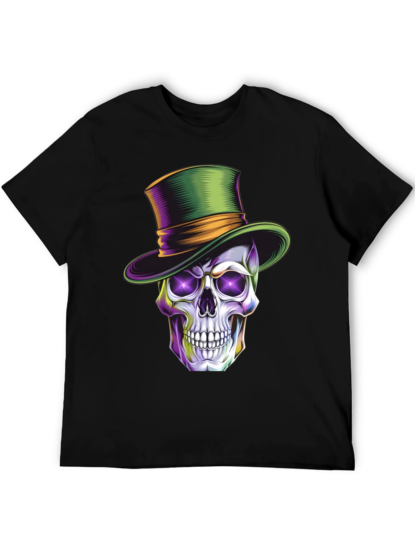 Skull with Top Hat Graphic T-Shirt