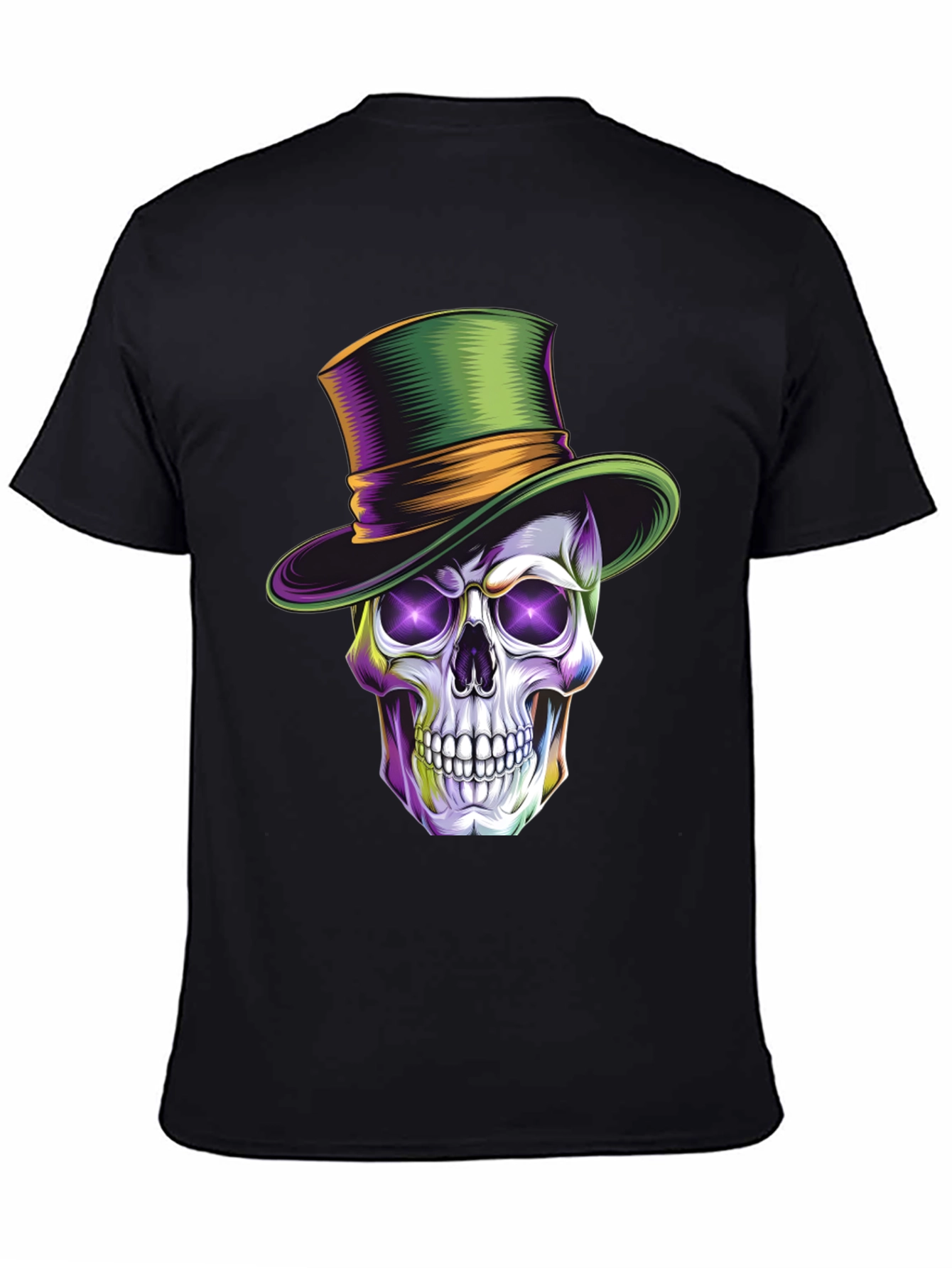 Skull with Top Hat Graphic T-Shirt