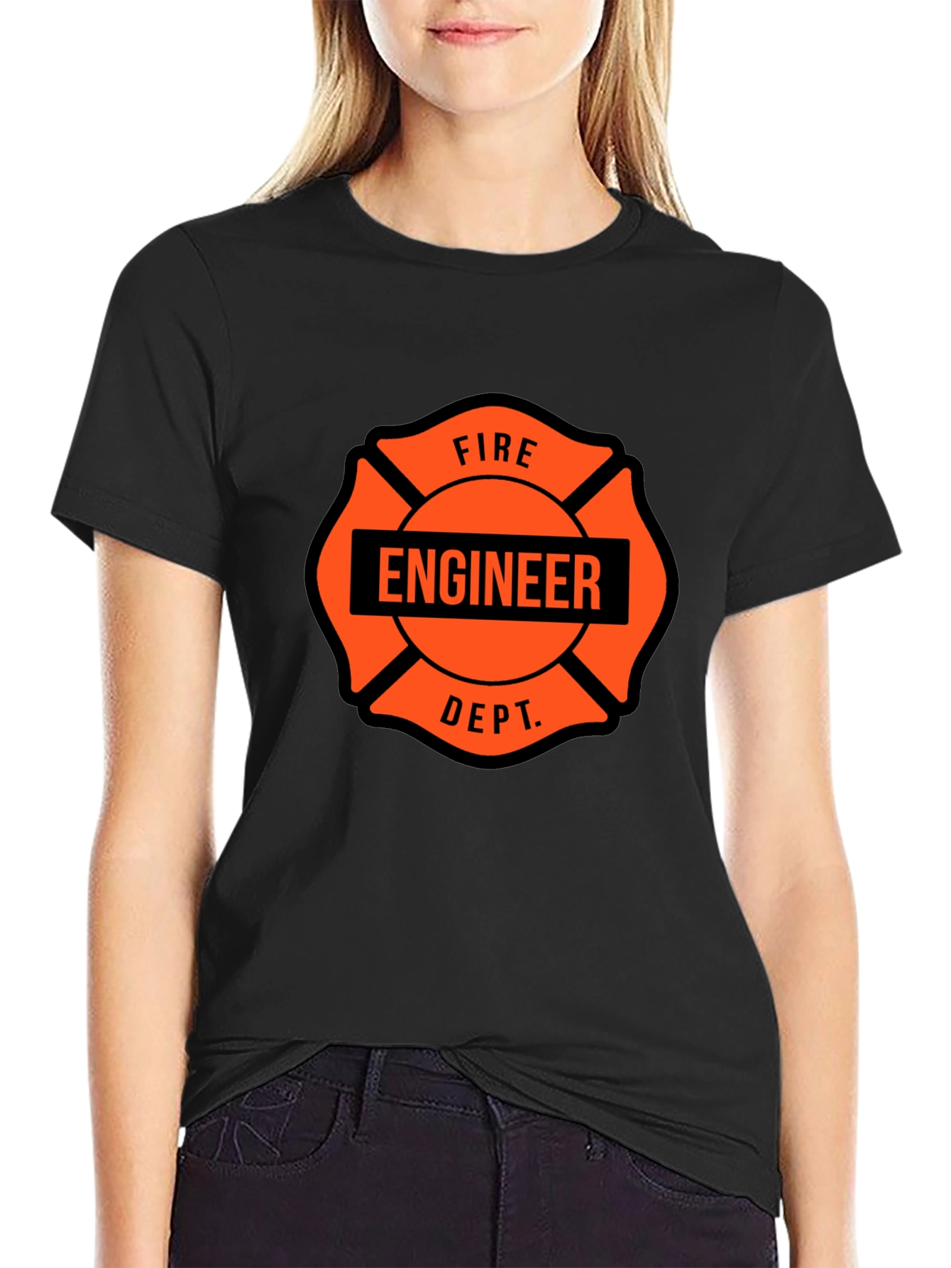 Fire Engineer Dept. T-Shirt Black