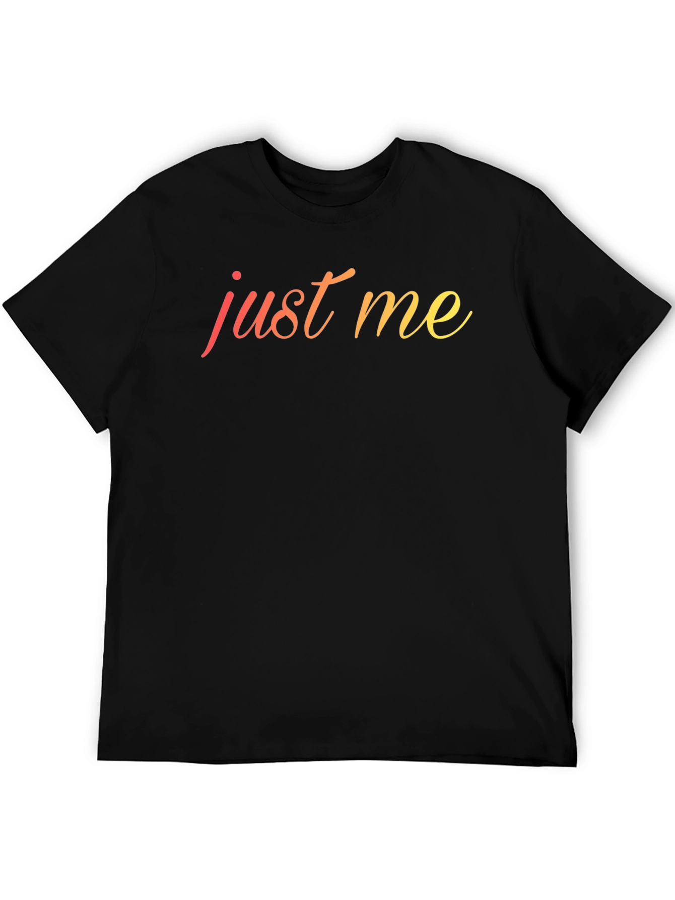 Just Me Graphic Tee - Stylish Mens Black T-Shirt