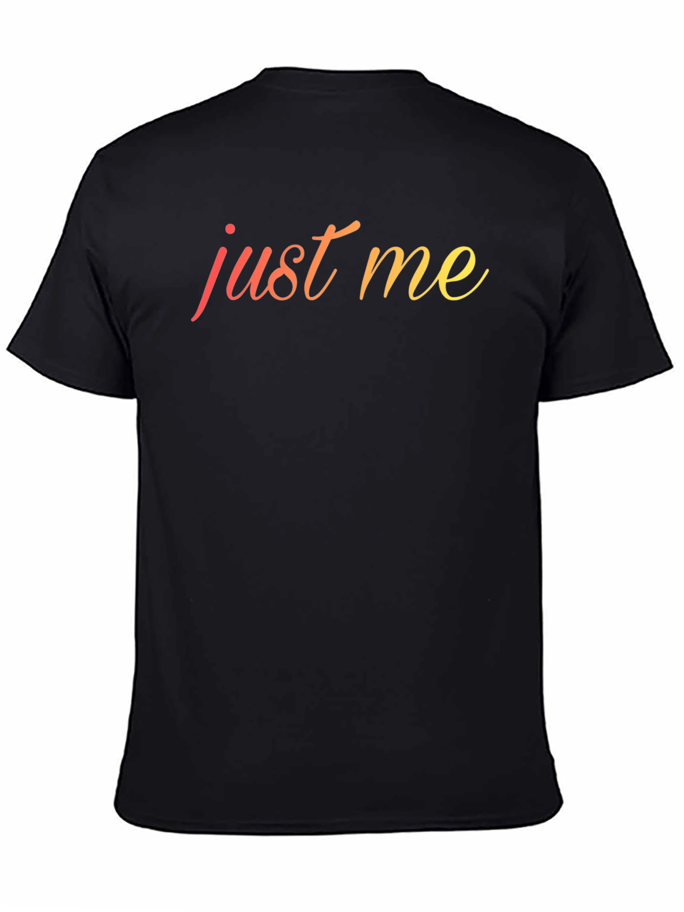 Just Me Graphic Tee - Stylish Mens Black T-Shirt
