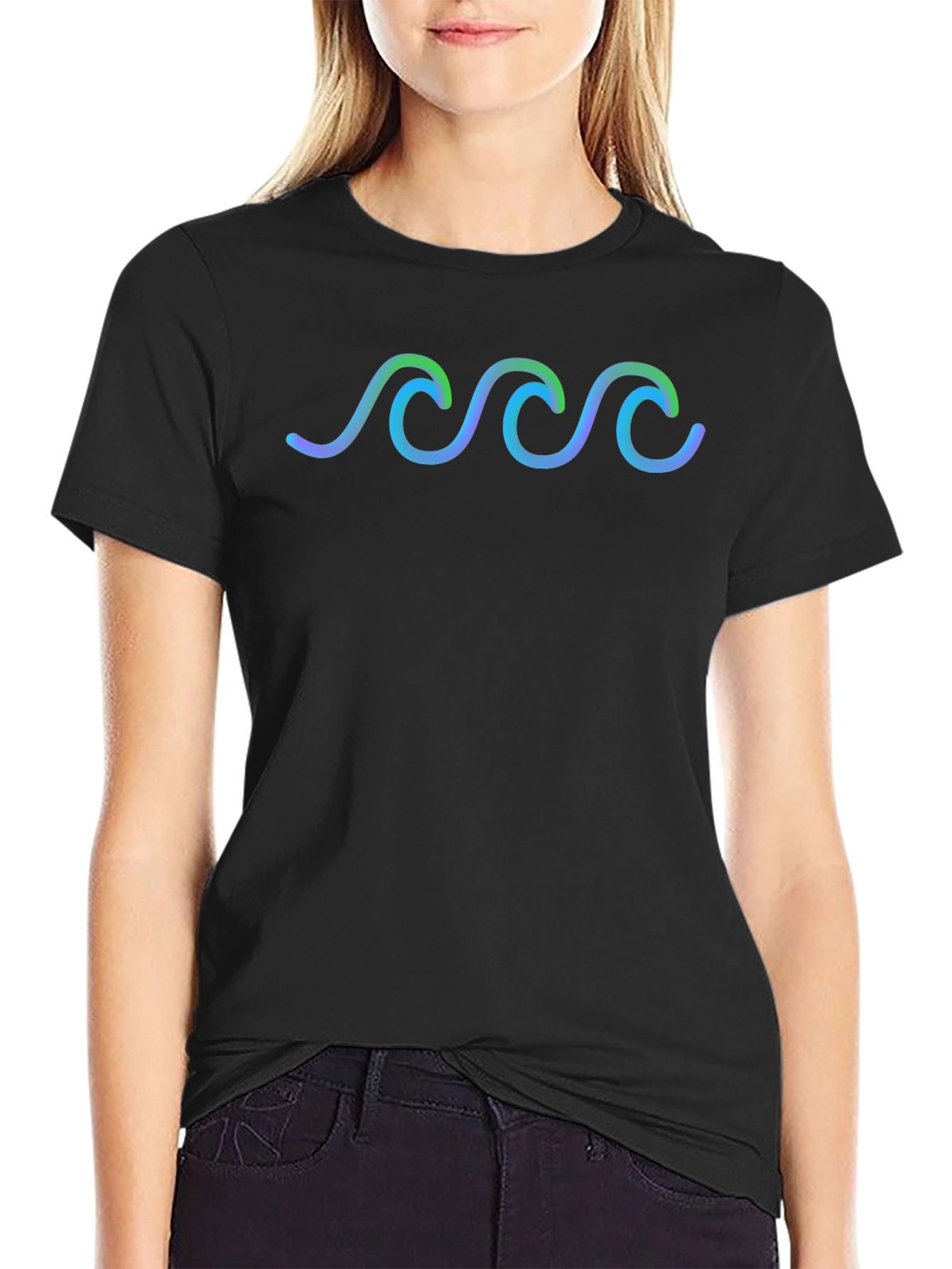 Wave Pattern T-Shirt - Stylish & Comfortable