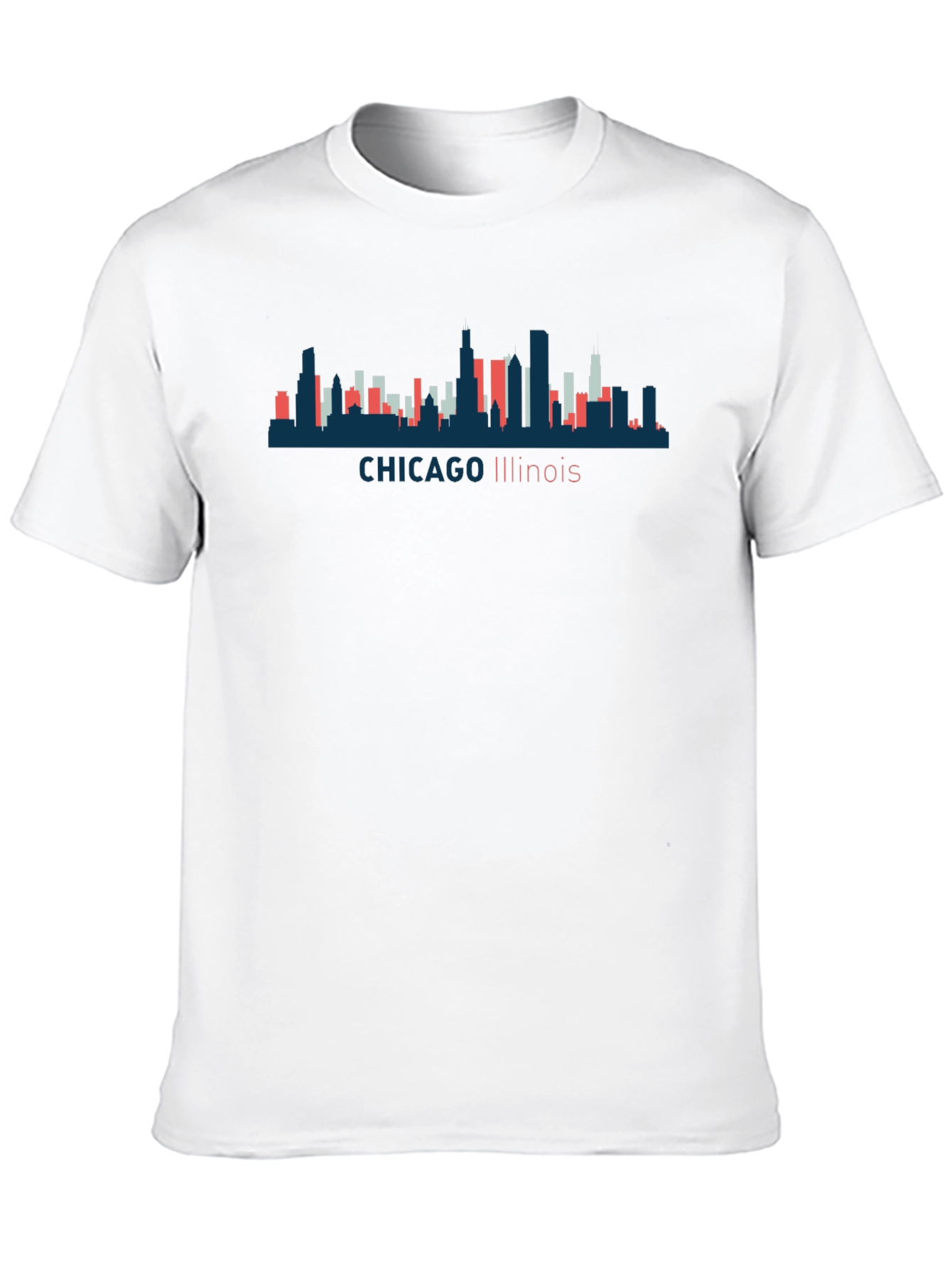 Chicago Illinois Skyline Graphic Tee - Unisex Black T-Shirt