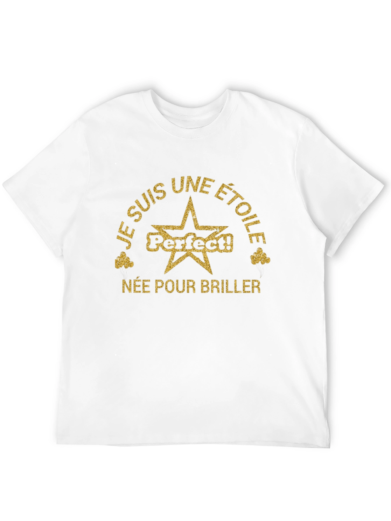 Black Tee with Je Suis Une Etoile Design