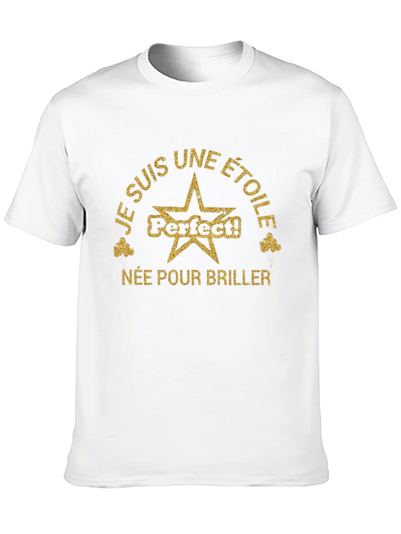 Black Tee with Je Suis Une Etoile Design