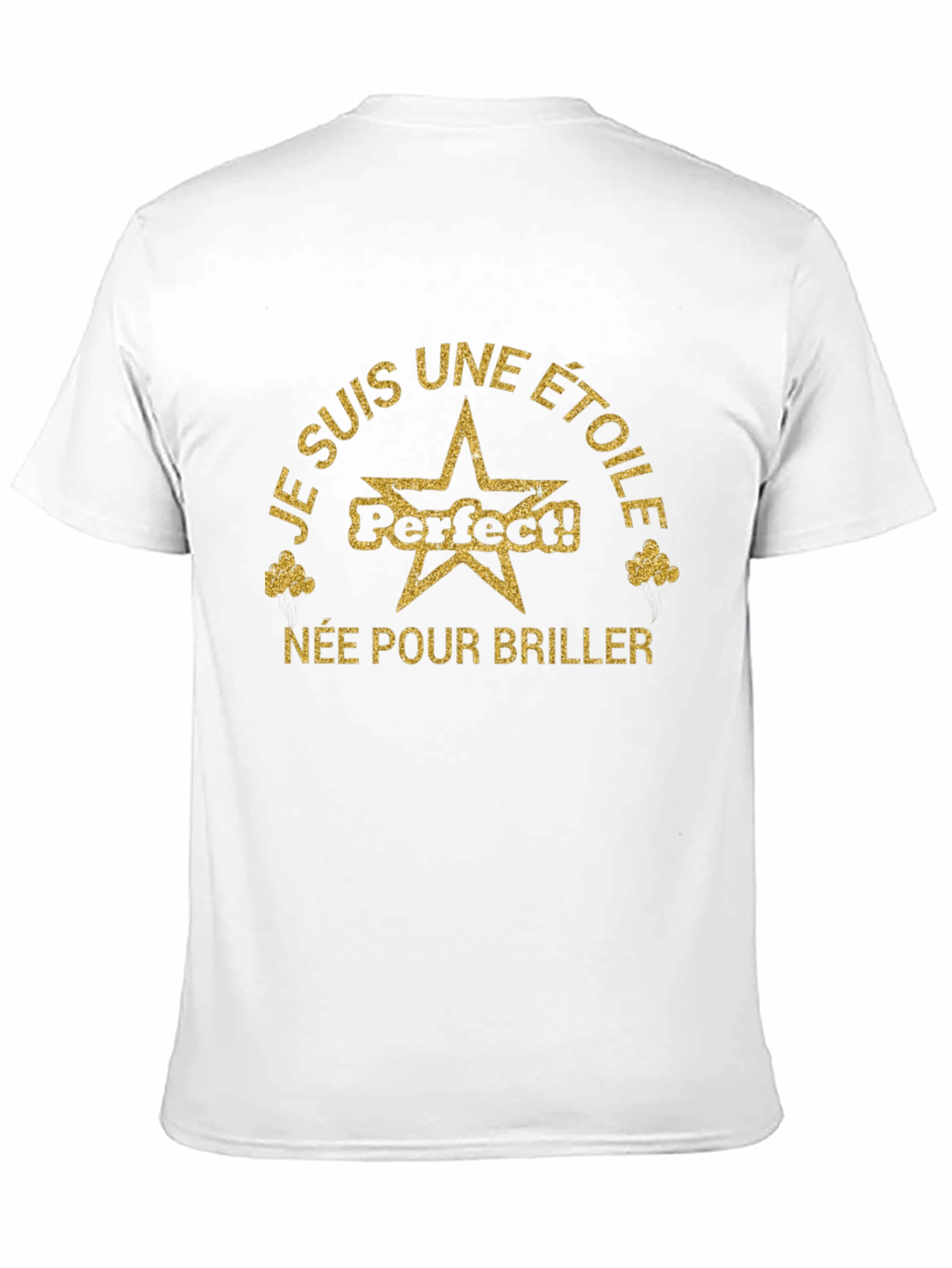 Black Tee with Je Suis Une Etoile Design