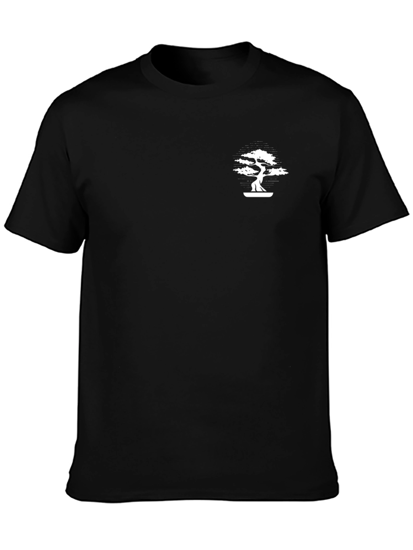 Mens Black Bonsai Tree Graphic T-Shirt