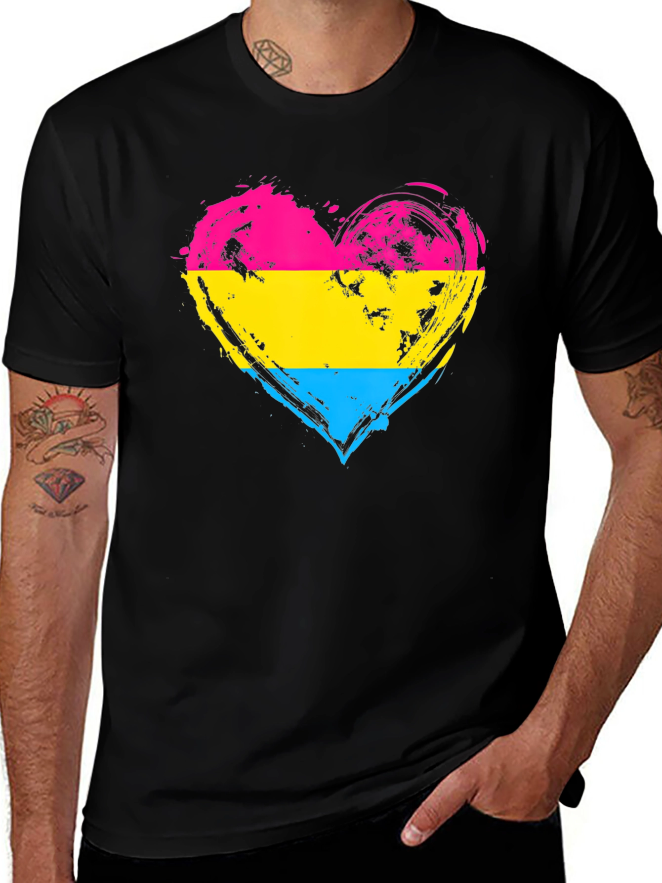 Pansexual Pride Heart T-Shirt