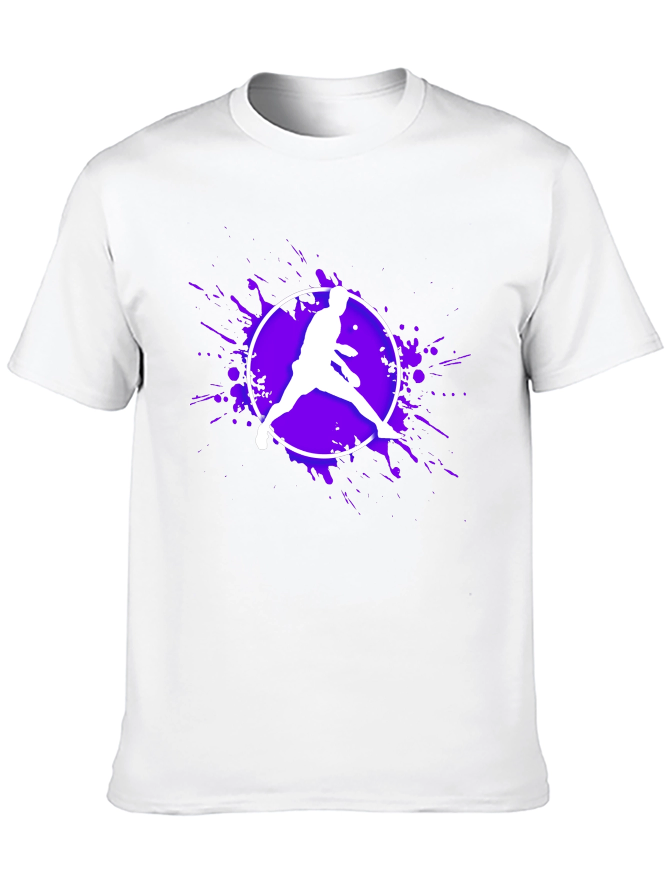 Black Tennis Player Graphic T-Shirt