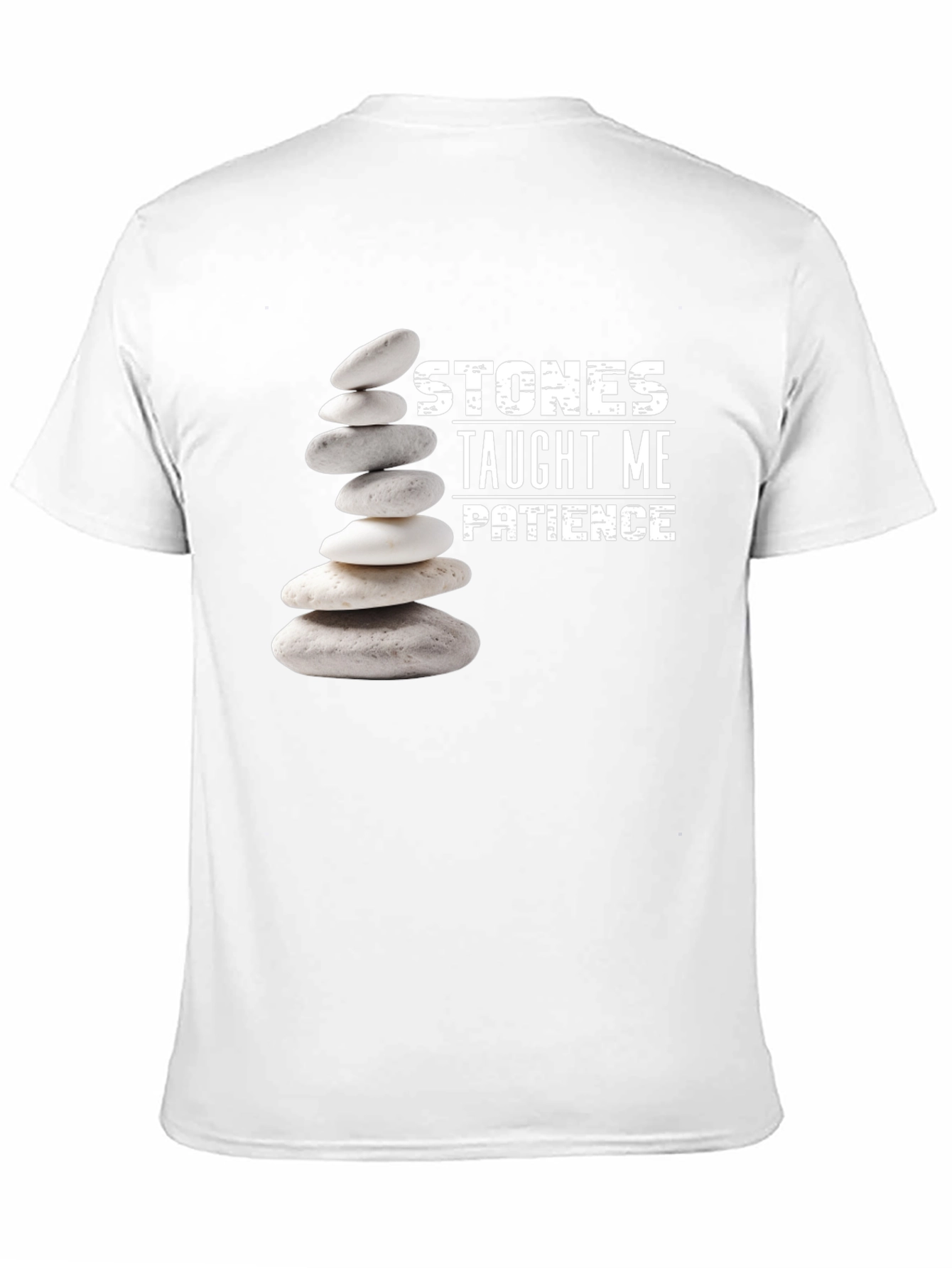 Stones Taught Me Patience Black T-Shirt