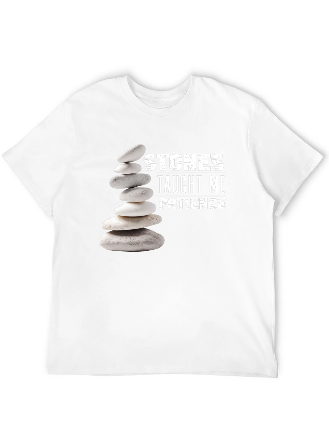 Stones Taught Me Patience Black T-Shirt
