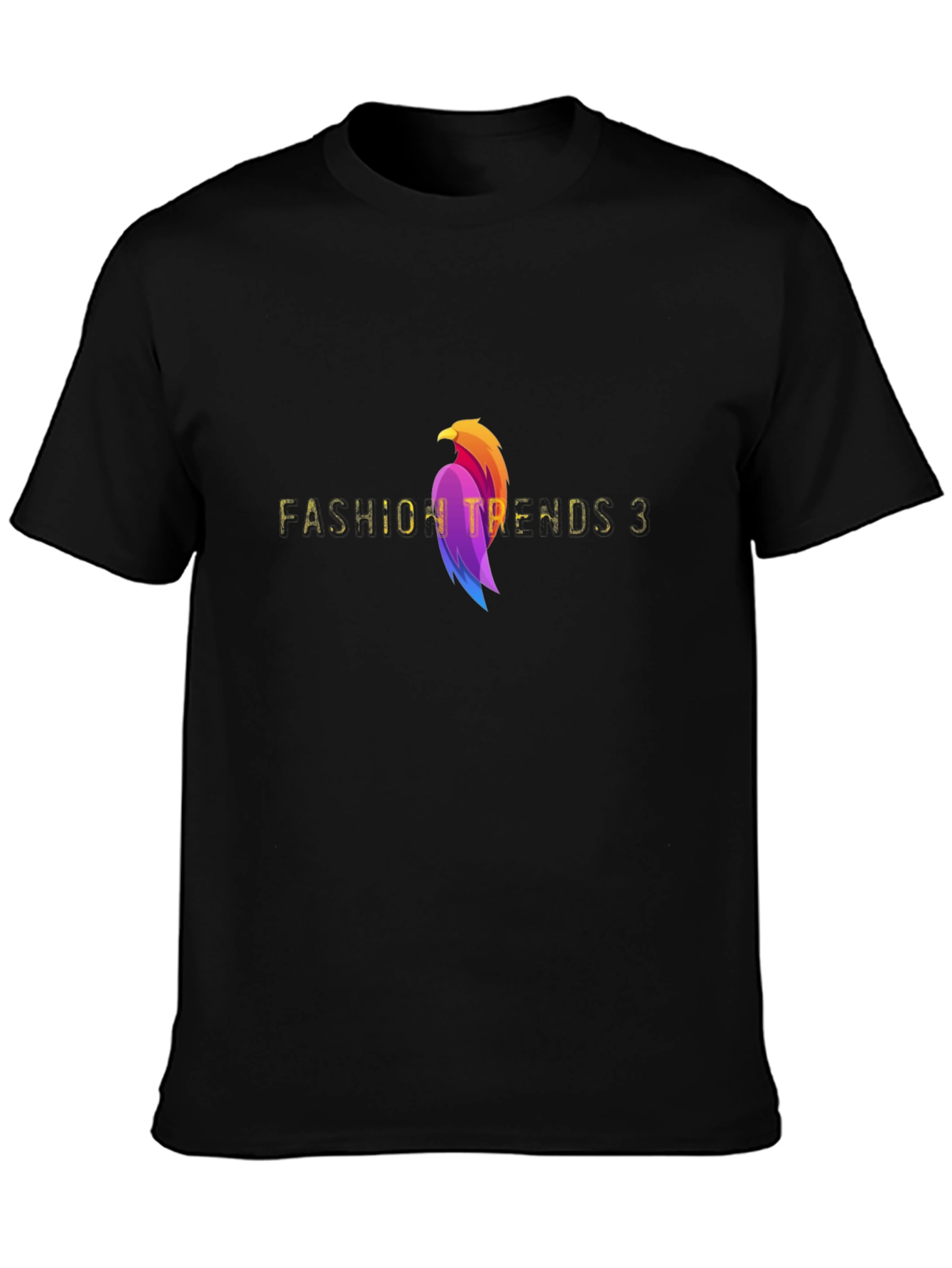 Fashion Trends 3 Graphic Tee - Stylish Black T-Shirt
