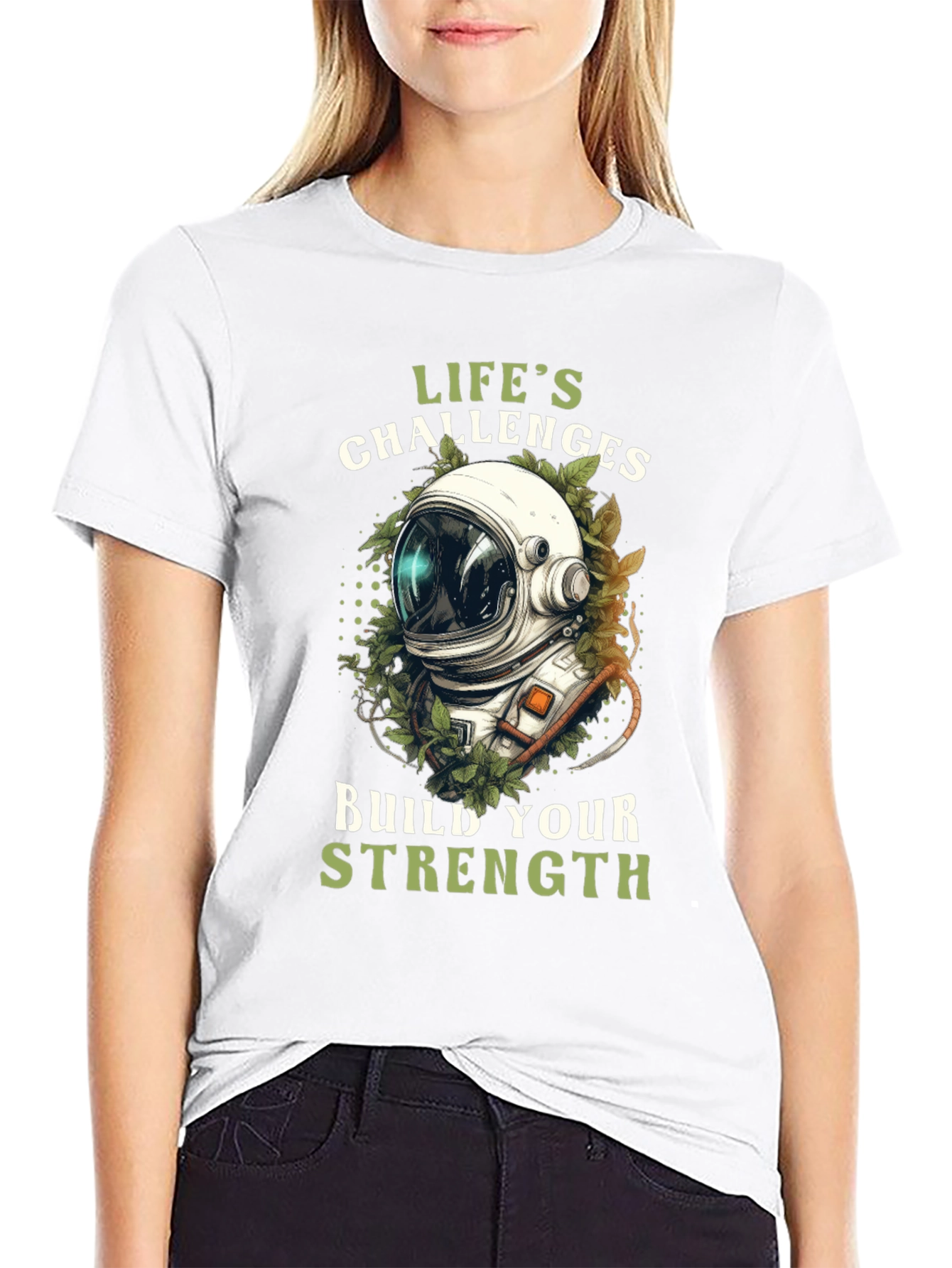 Lifes Challenges Astronaut Graphic Tee