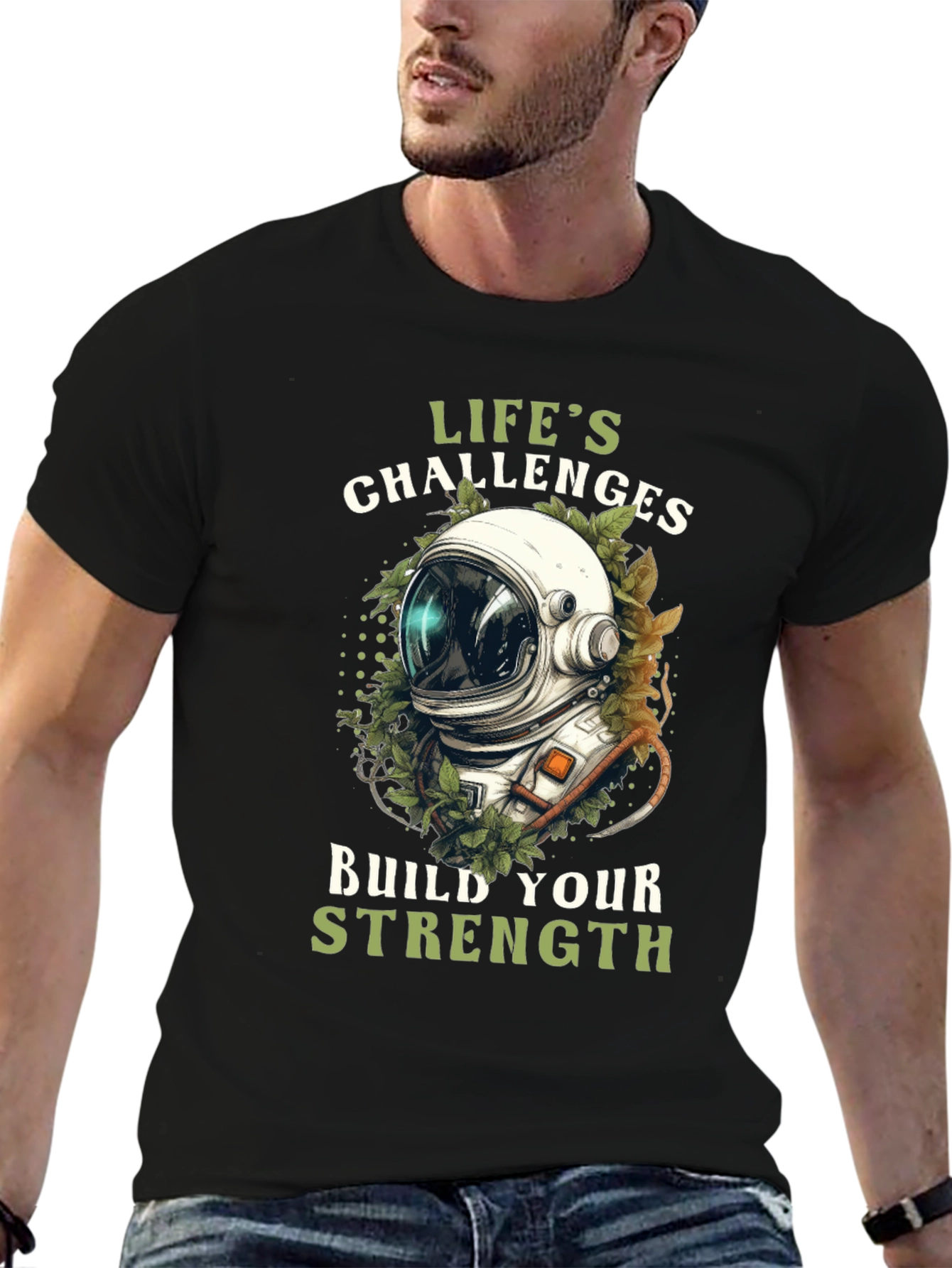 Lifes Challenges Astronaut Graphic Tee
