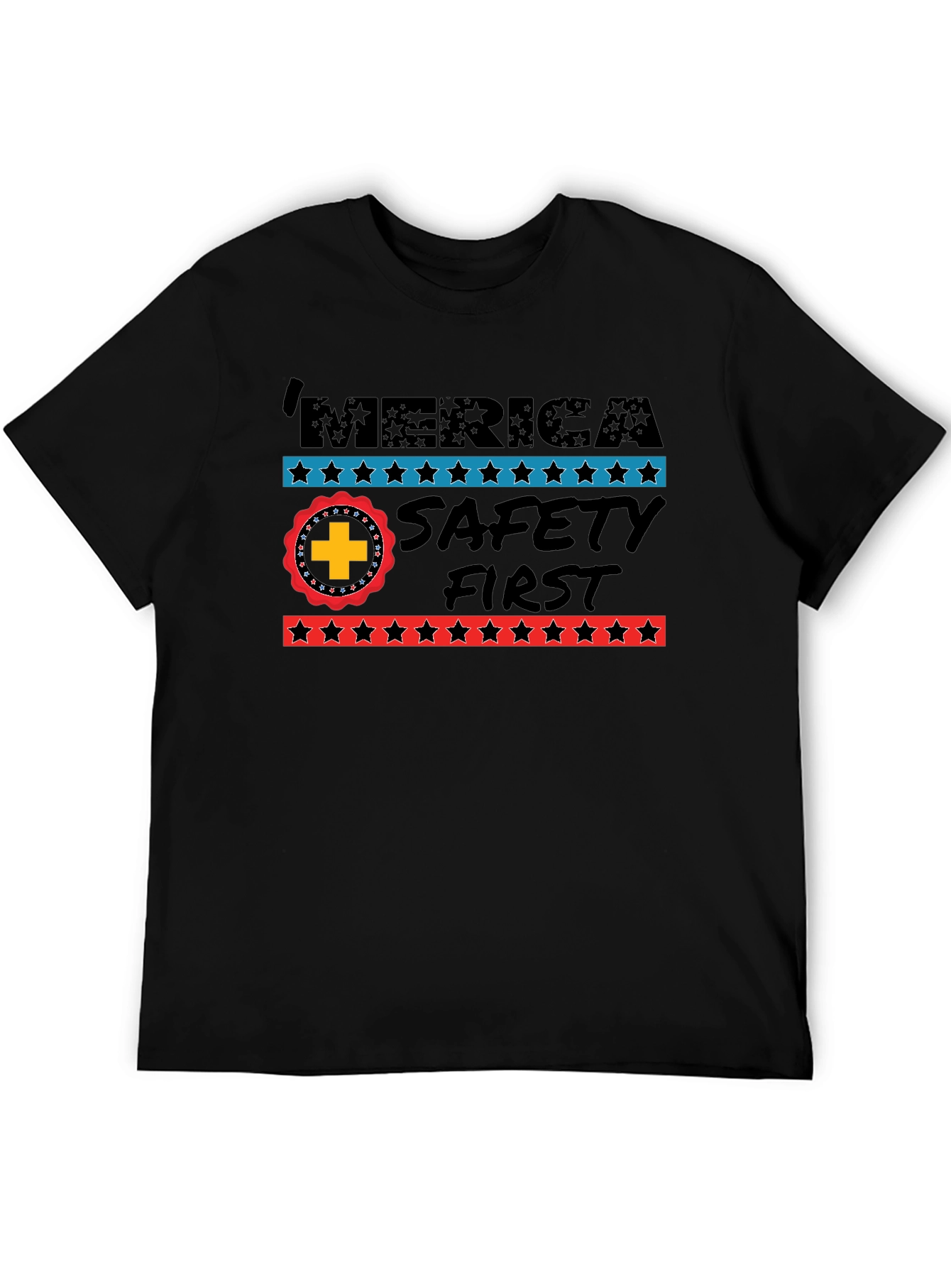 MERICA Safety First Graphic Print Tee
