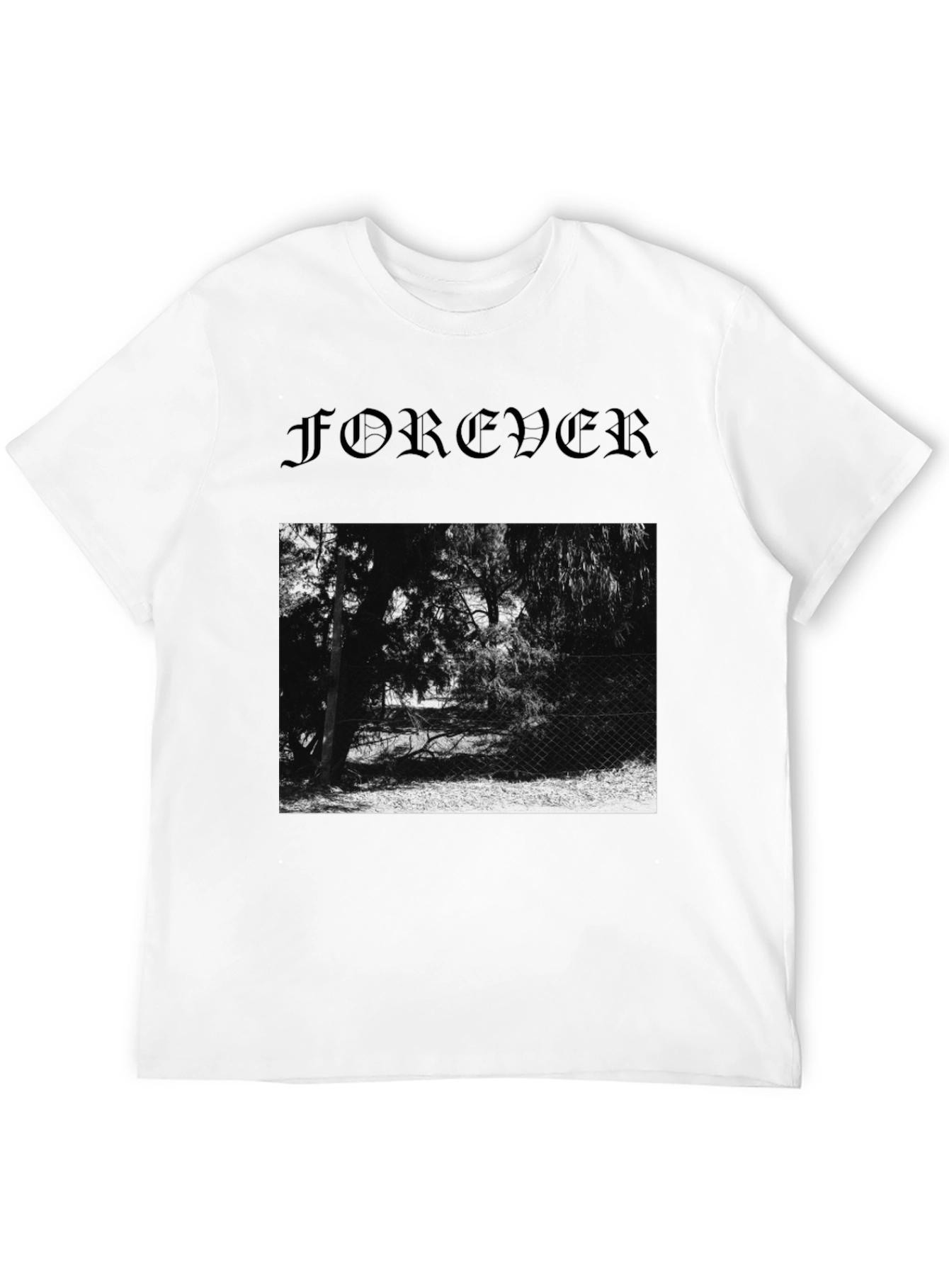 Forever Black Graphic Tee - Nature Scene