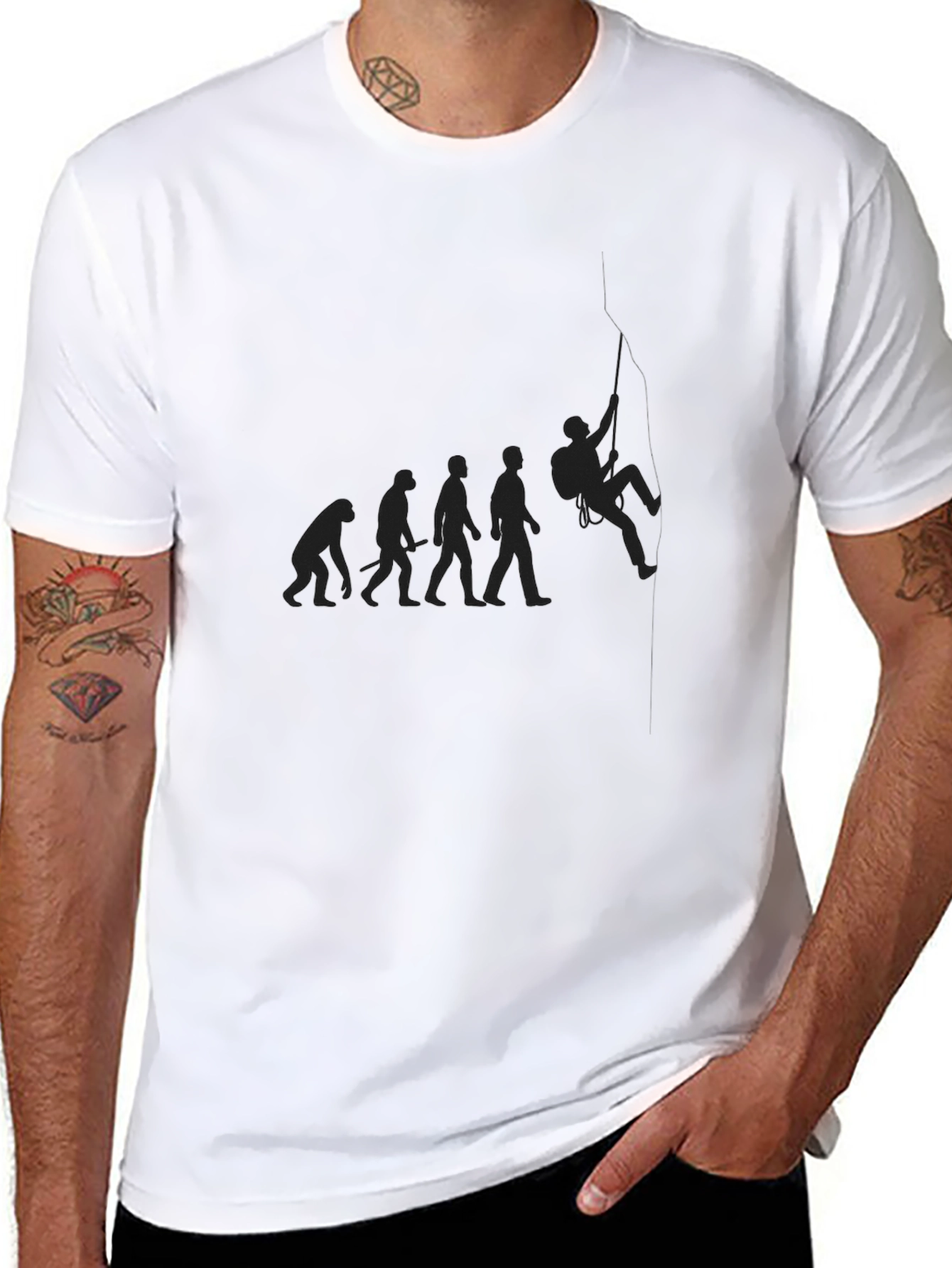 Evolution of Climbing Black T-Shirt