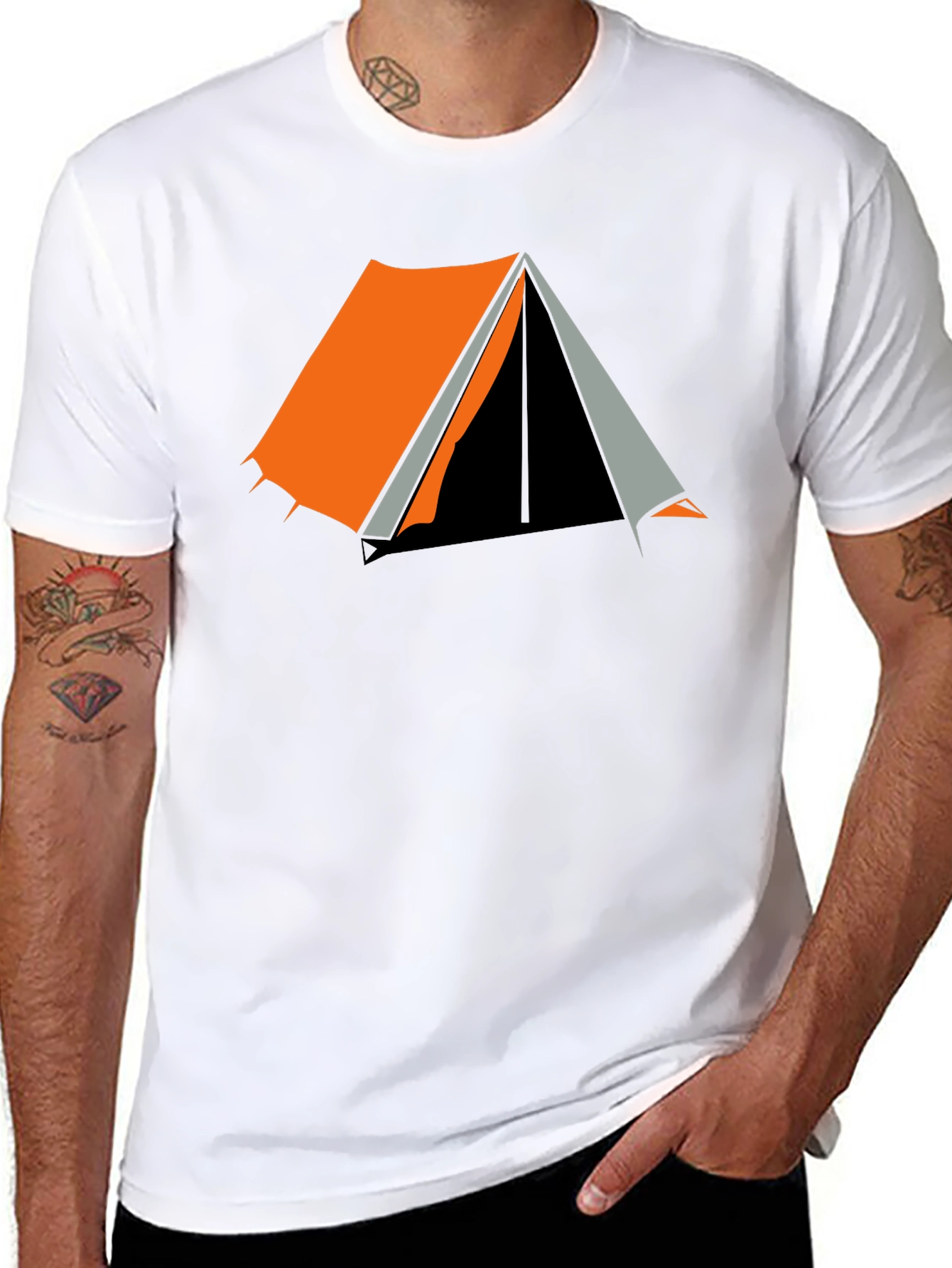 Camping Tent Graphic Tee - Outdoor Adventure Shirt
