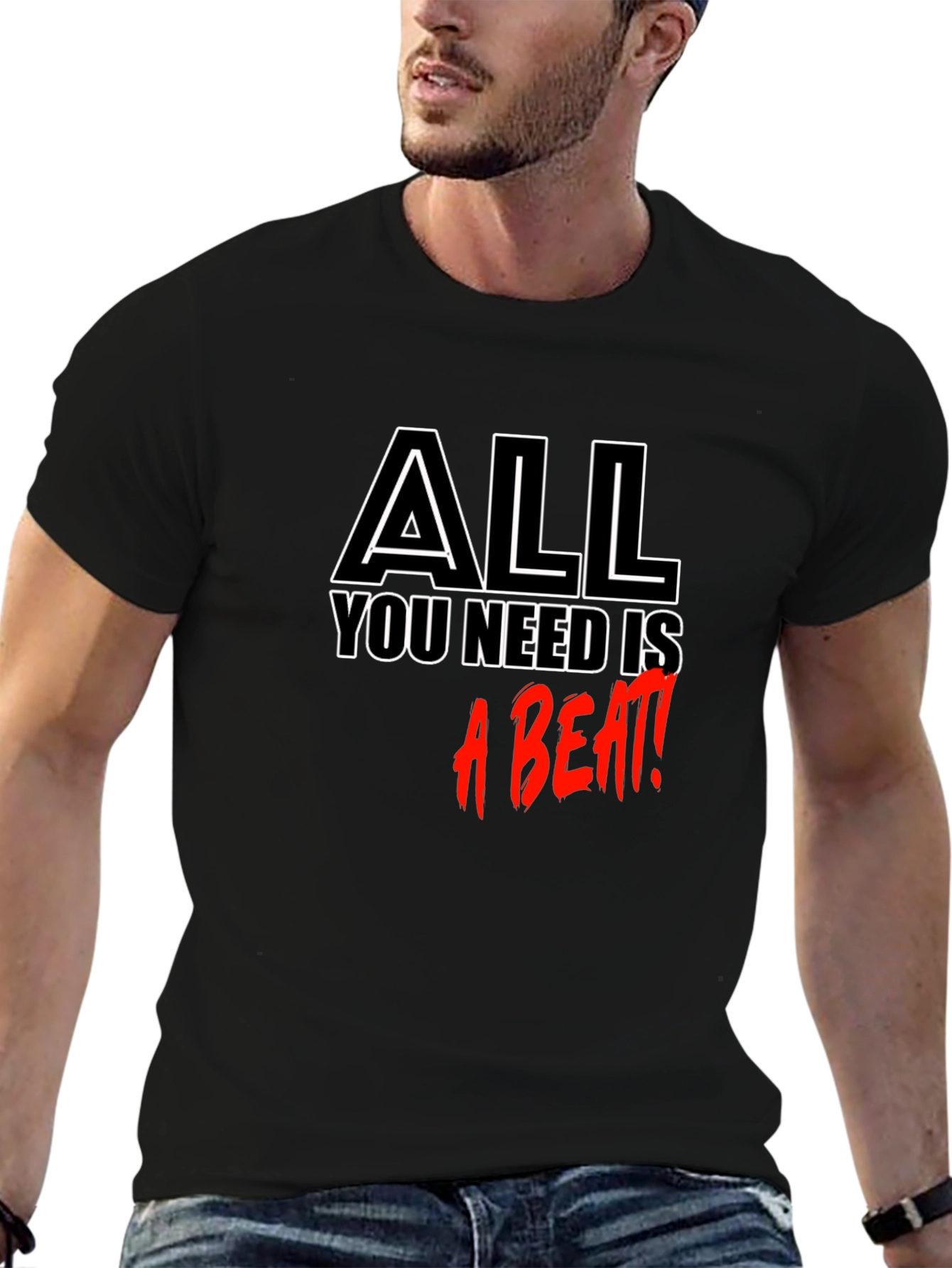 All You Need is a Beat Black T-Shirt