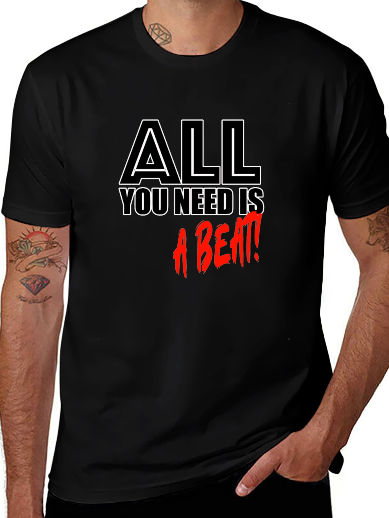 All You Need is a Beat Black T-Shirt