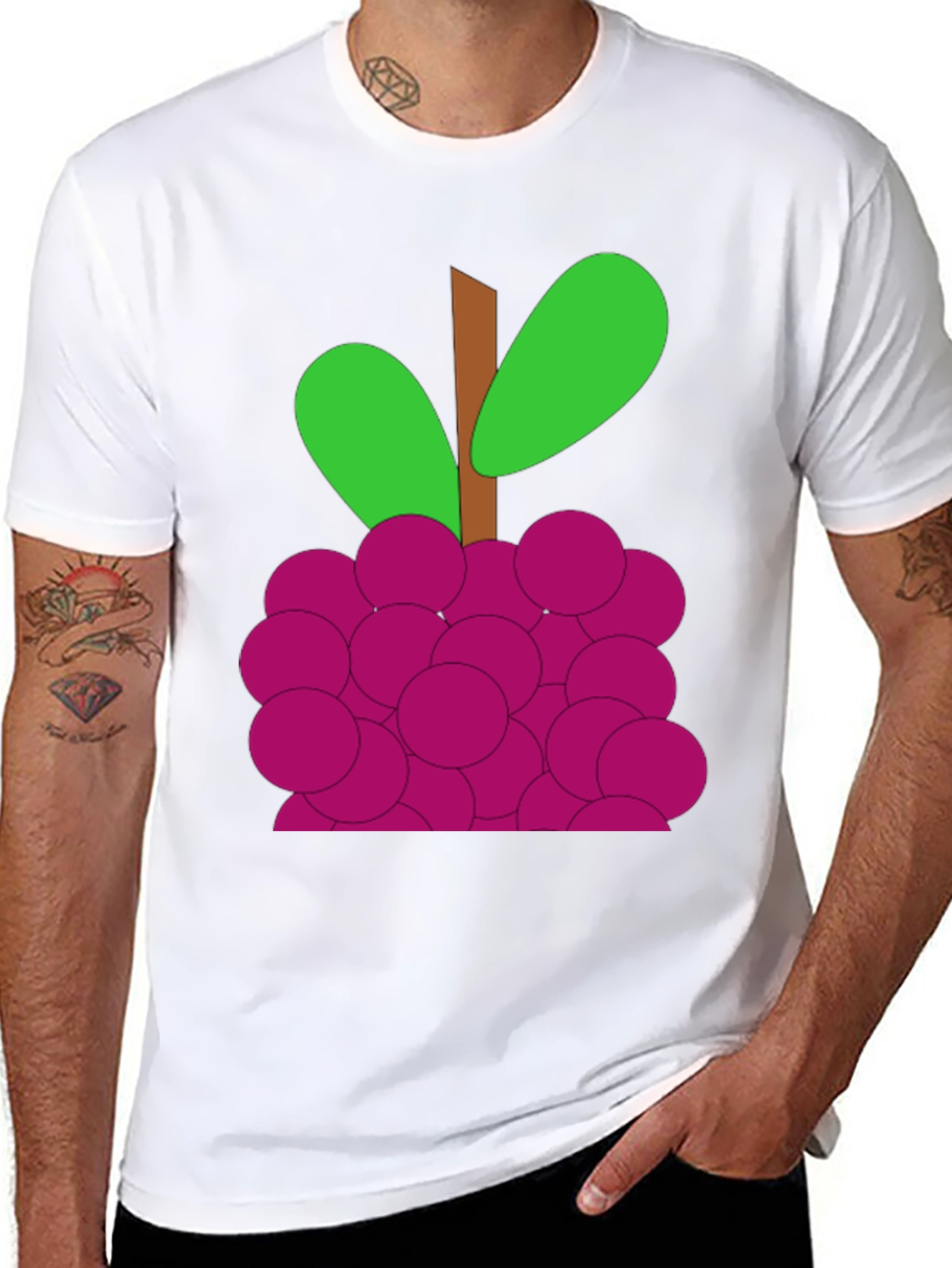 Grapes Graphic Tee - Fun Fruit Design