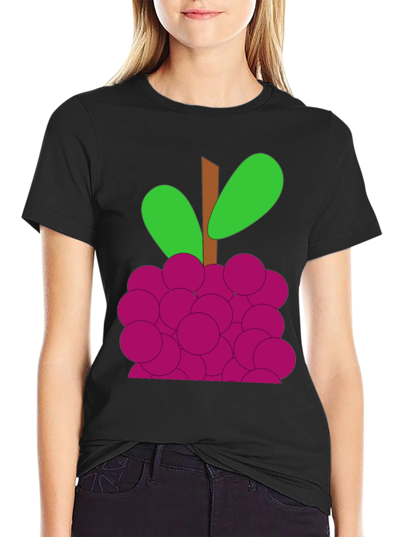 Grapes Graphic Tee - Fun Fruit Design