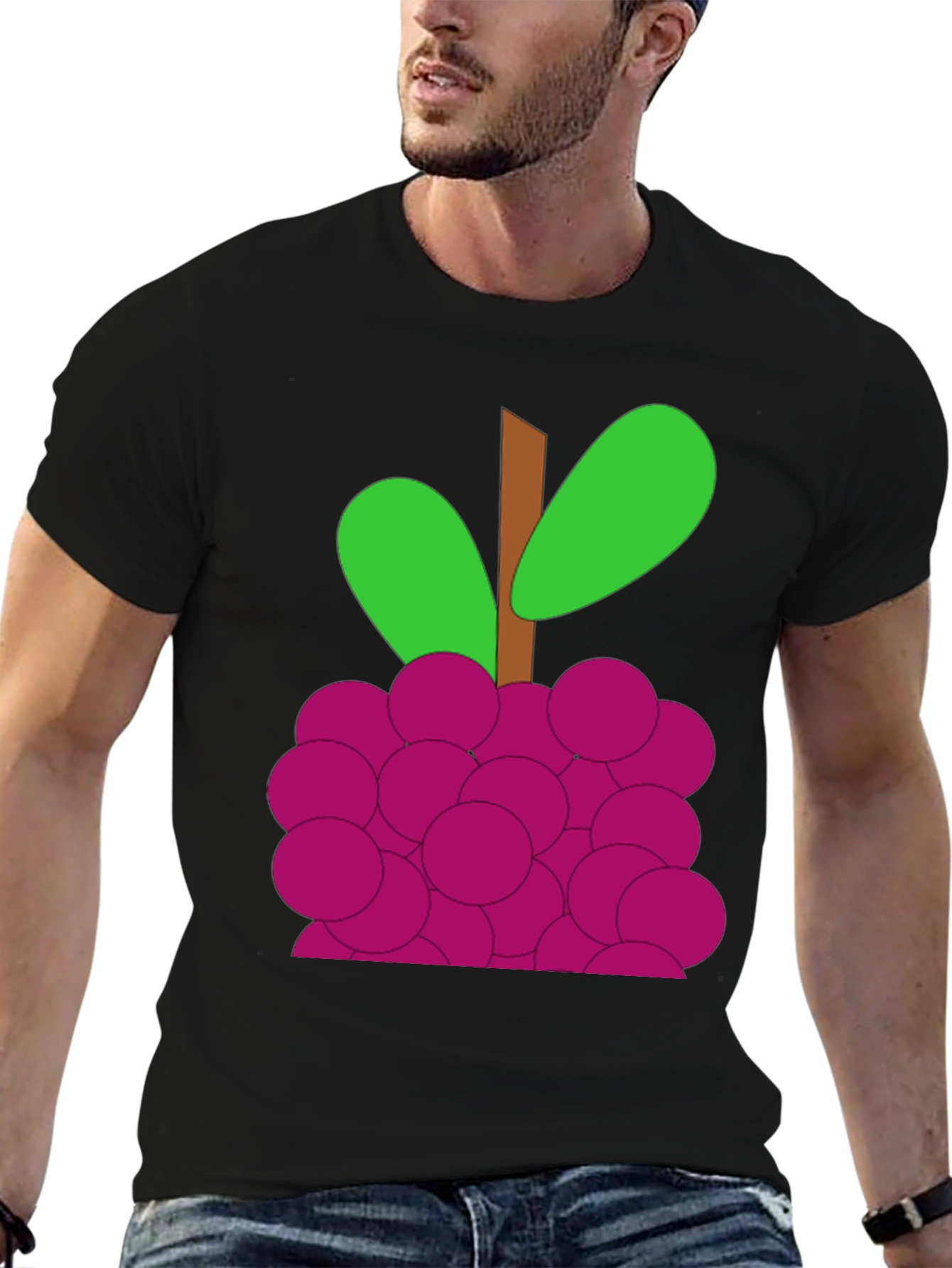 Grapes Graphic Tee - Fun Fruit Design