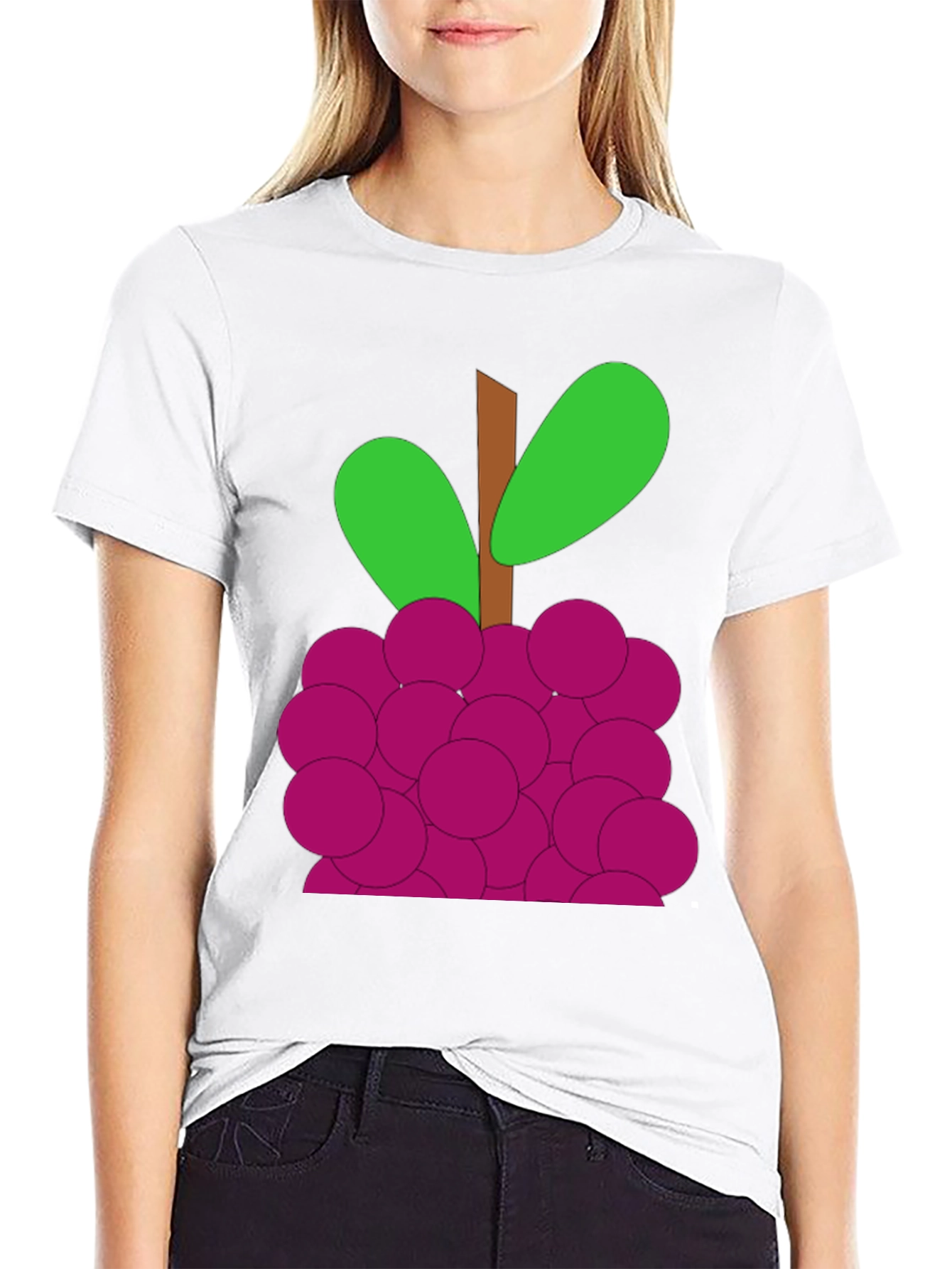 Grapes Graphic Tee - Fun Fruit Design
