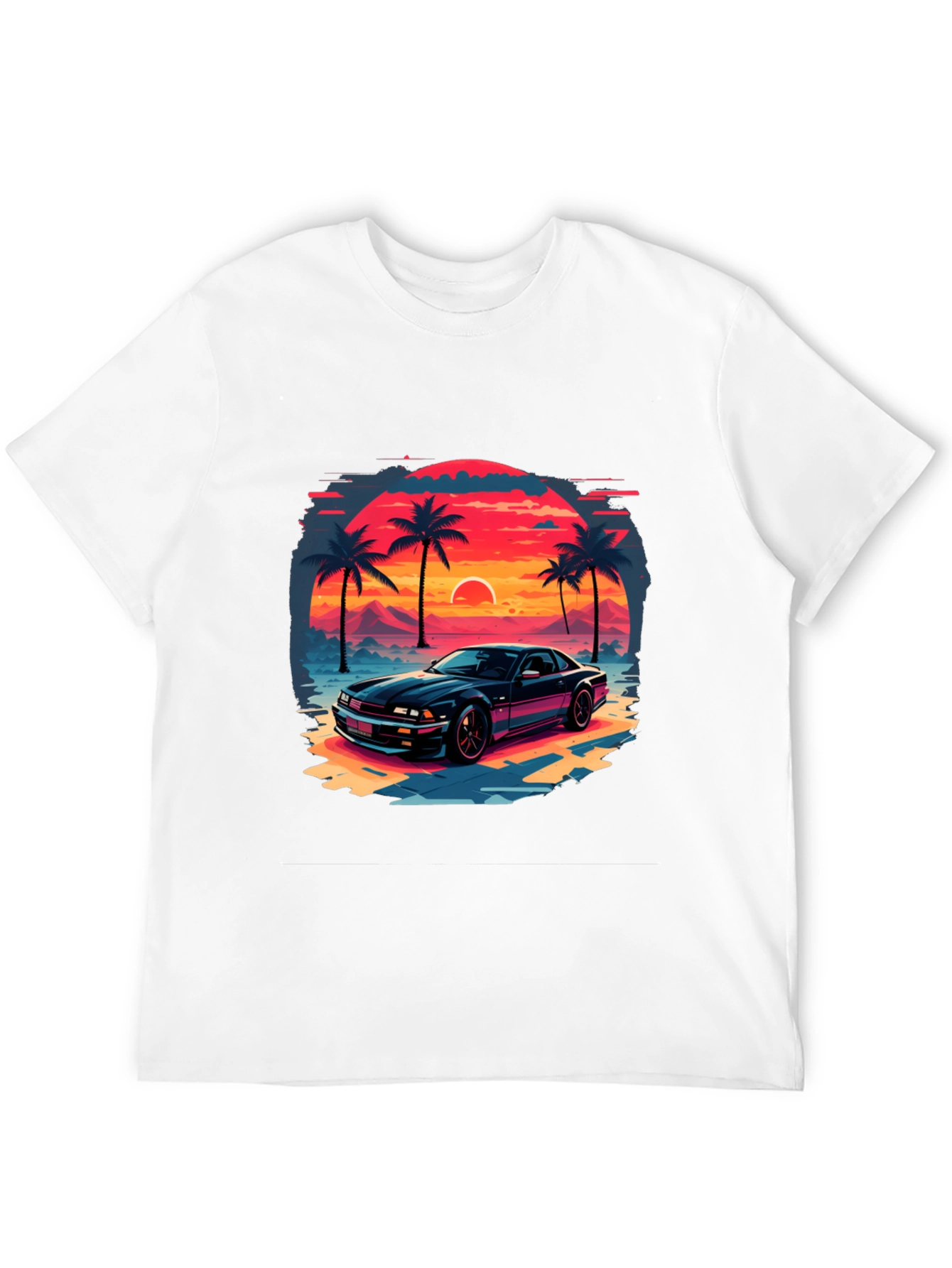 Retro Sunset Car Graphic Tee