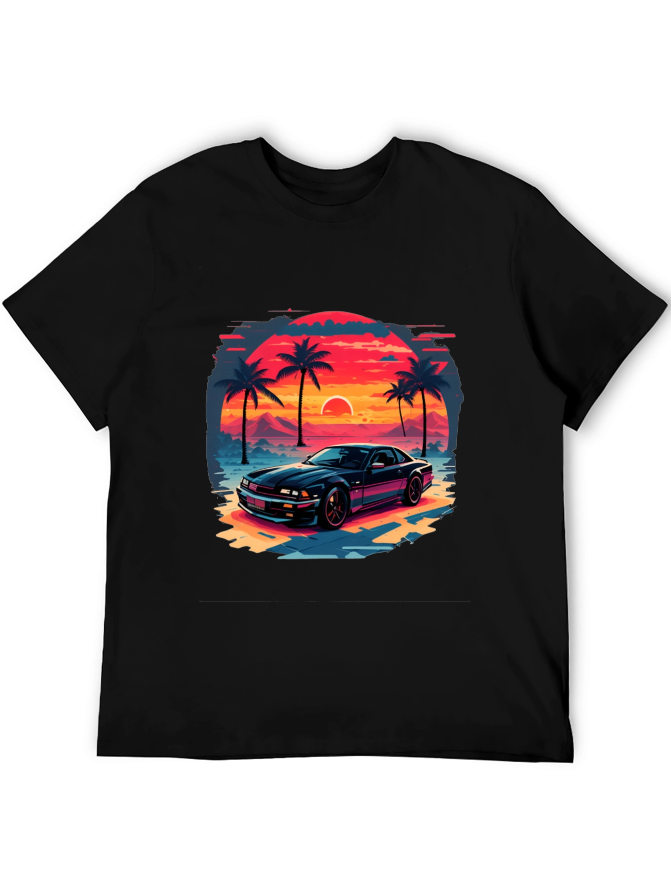 Retro Sunset Car Graphic Tee