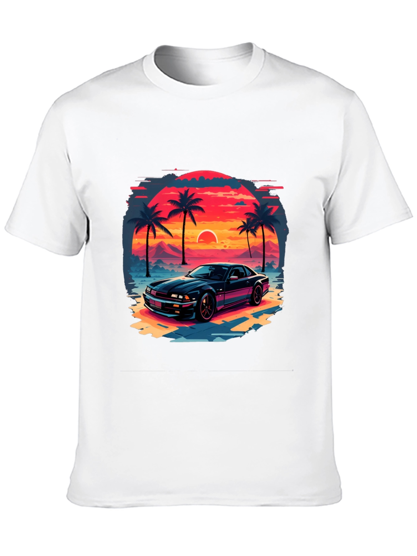 Retro Sunset Car Graphic Tee